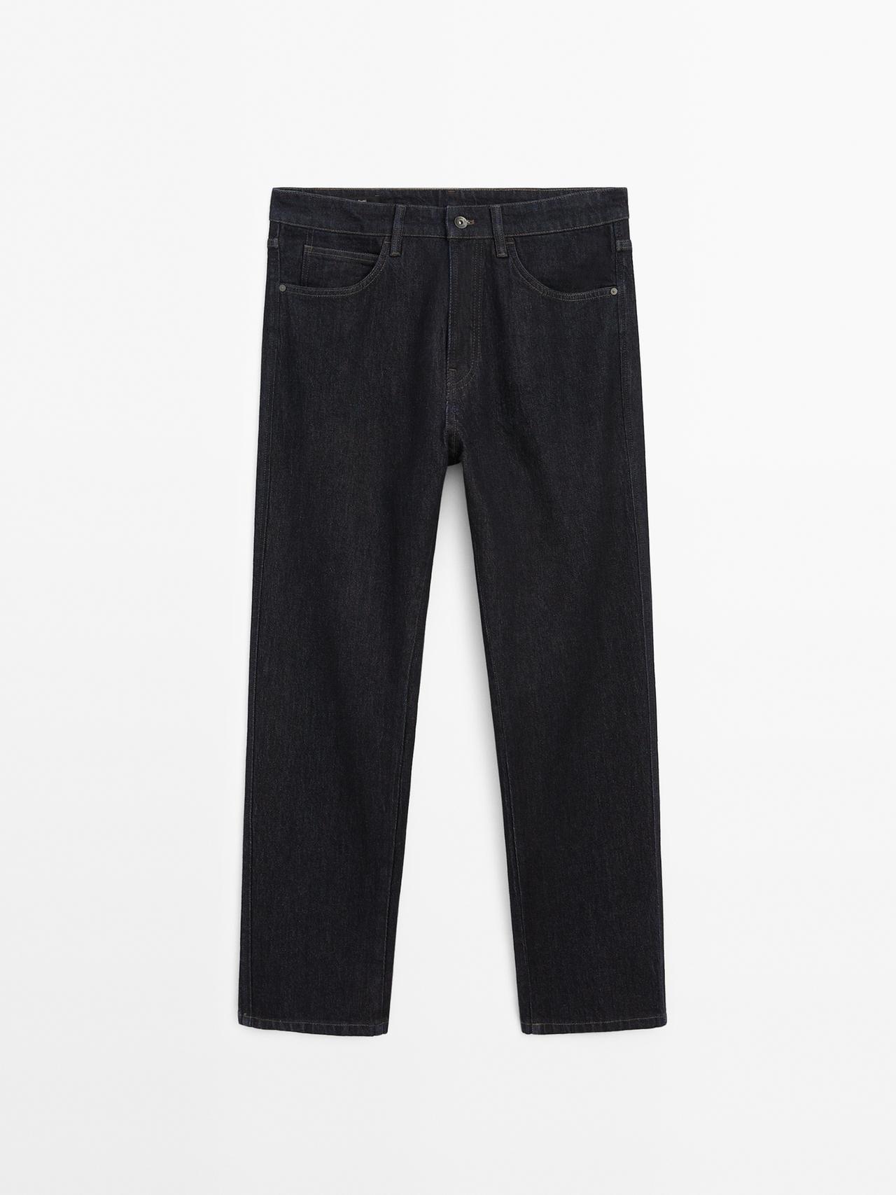 Massimo Dutti - Heren - Toelopende Jeans - Marineblauw - 32