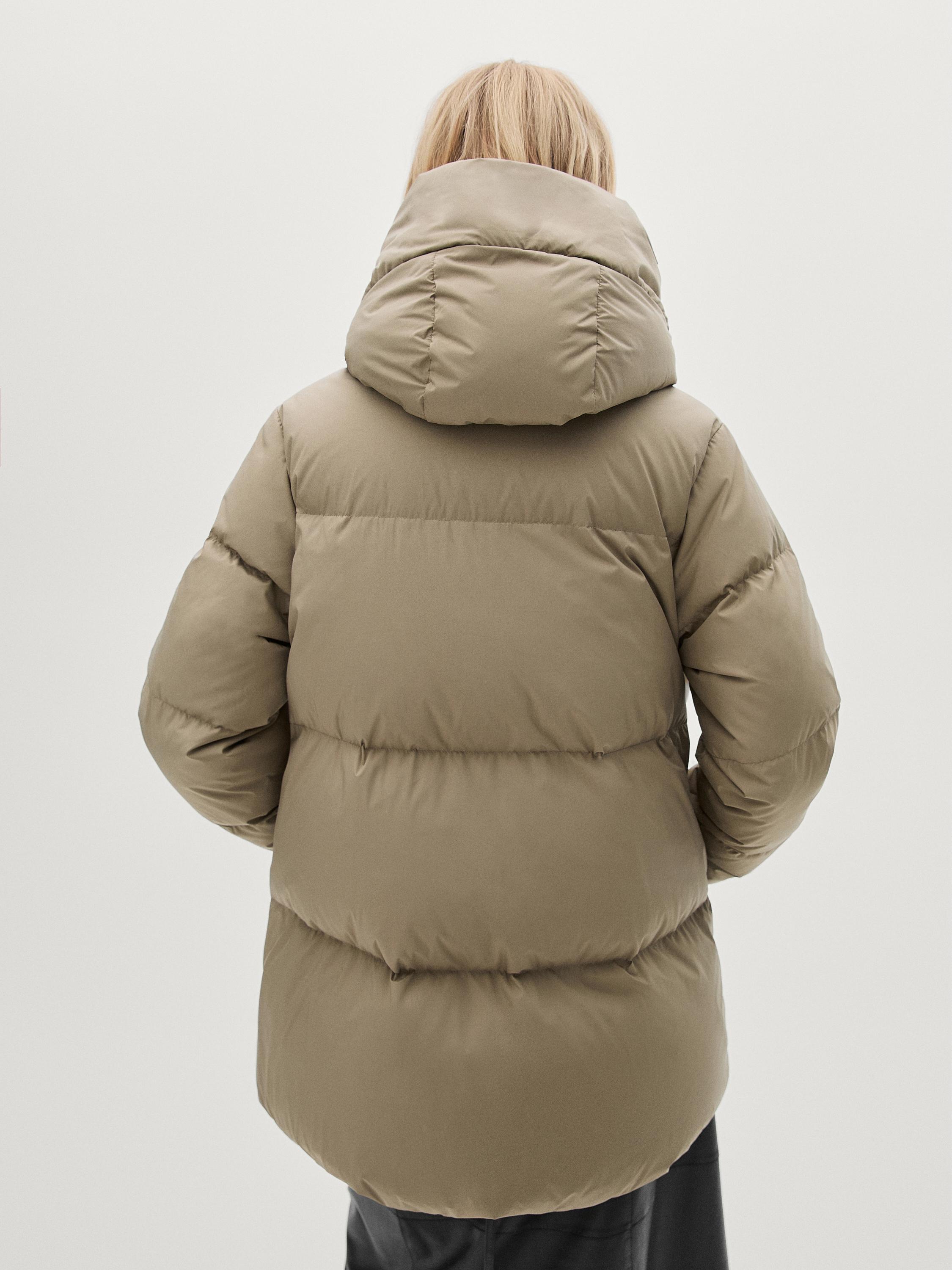 Technical fabric down puffer jacket