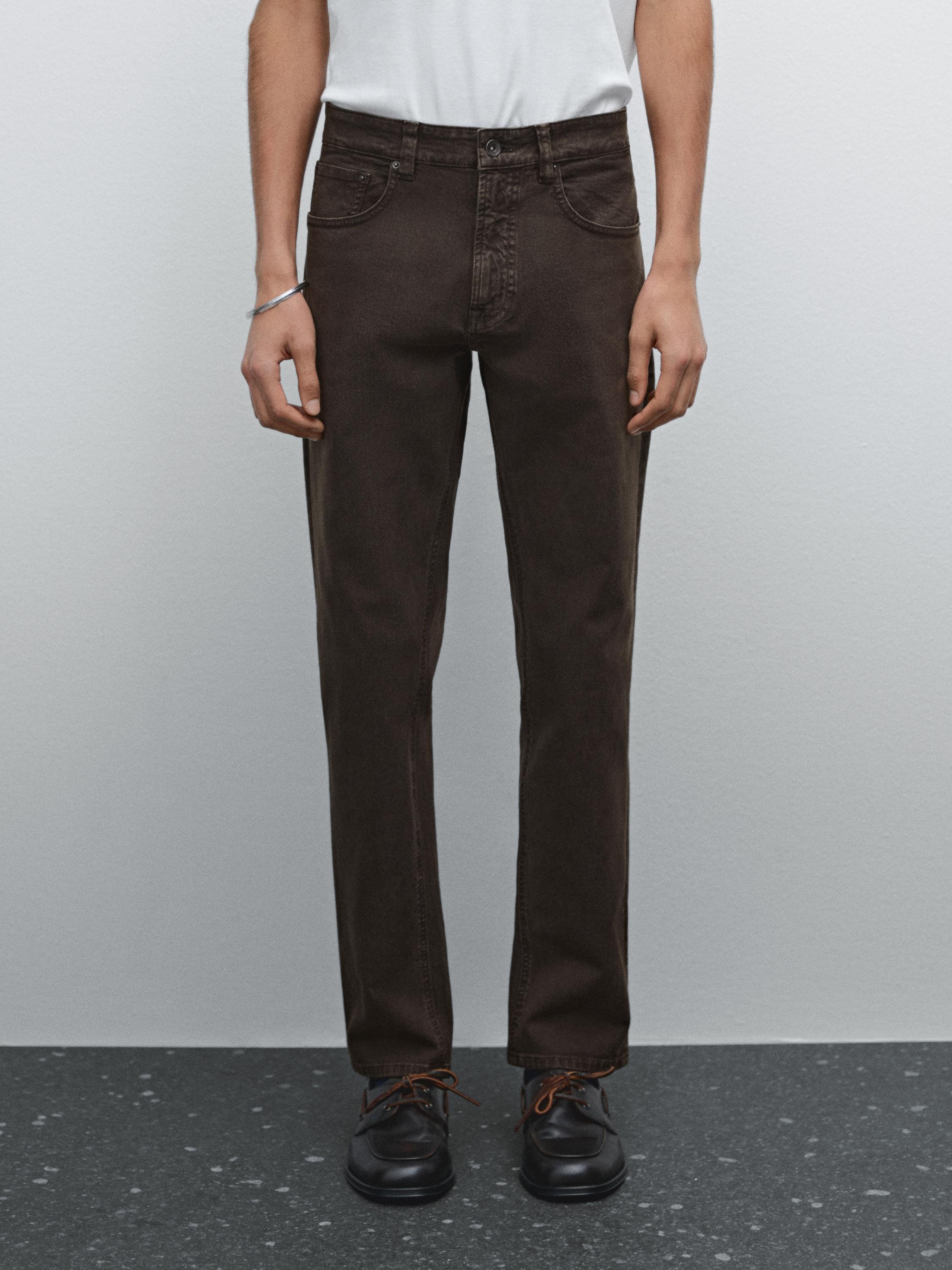 Relaxed fit denim trousers