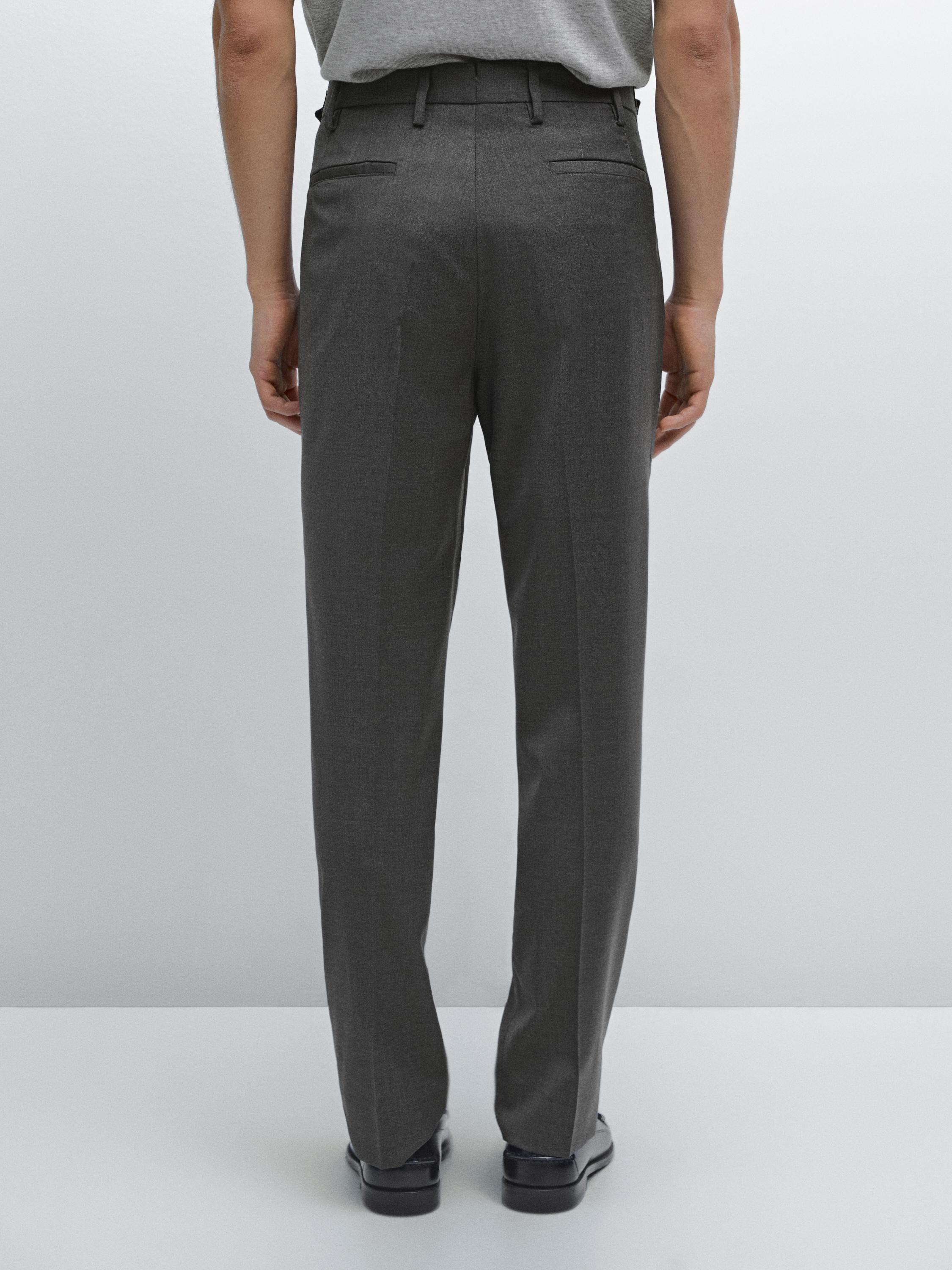 Wool blend smart trousers