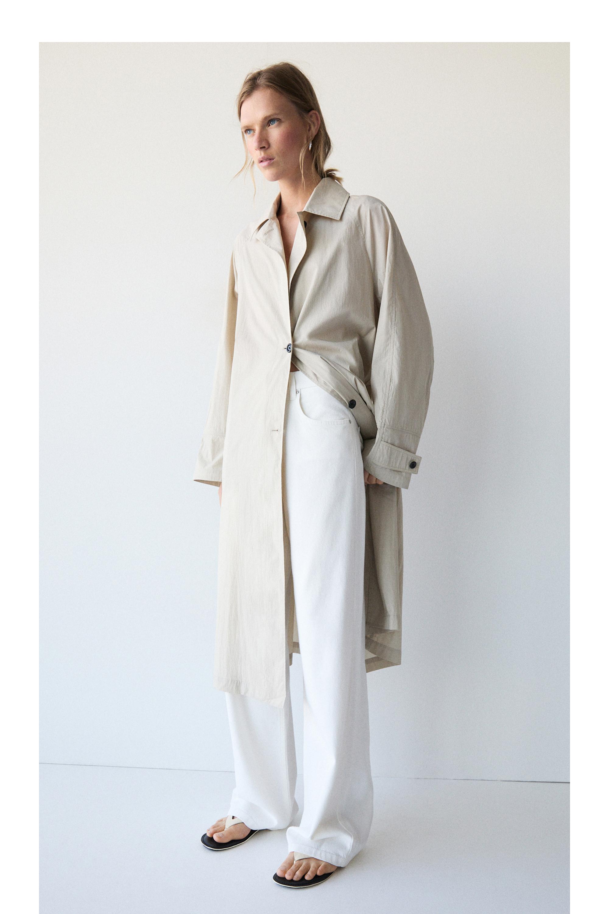 High-waist wide-leg jeans — Off white