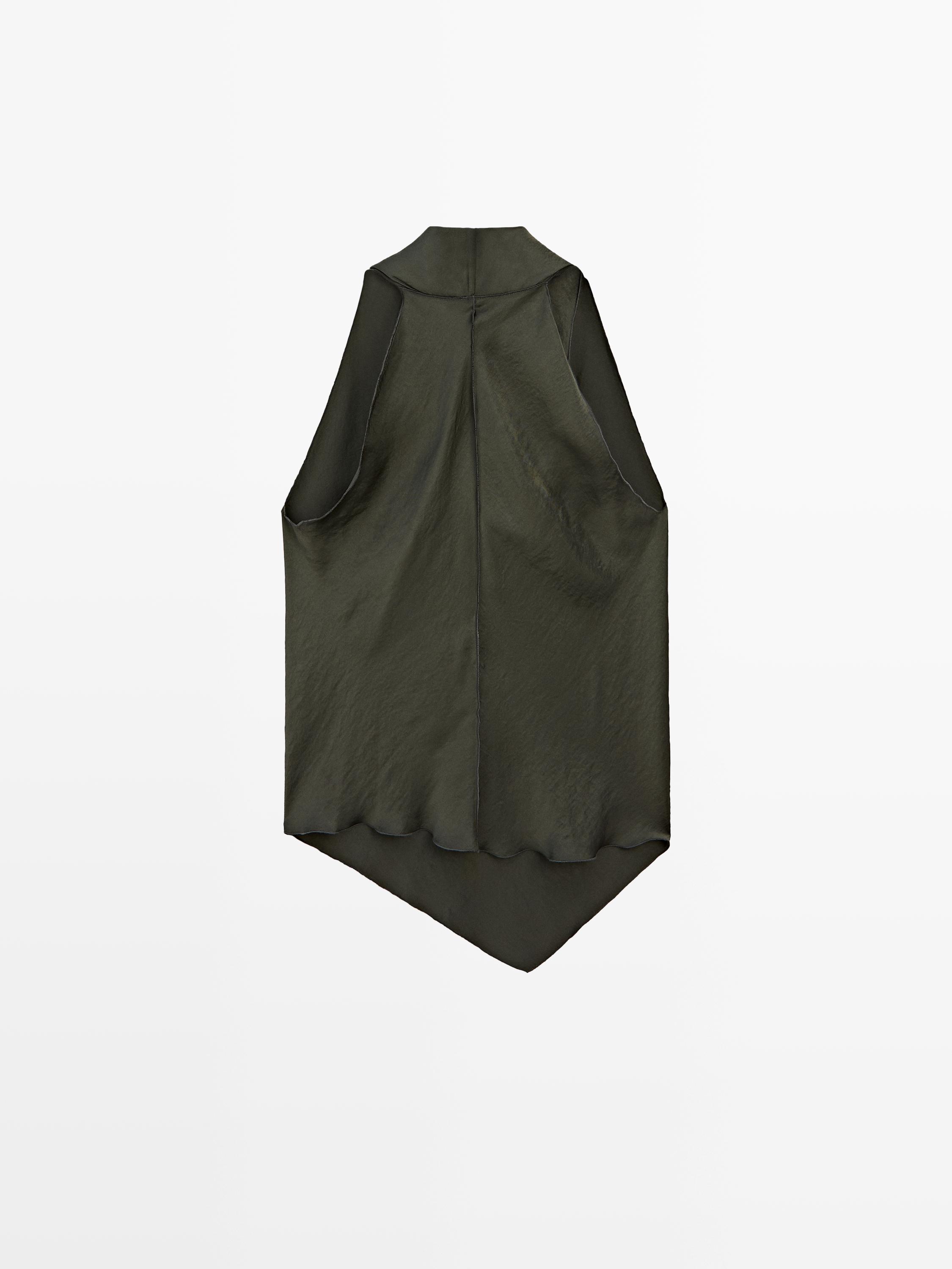 Draped halter top
