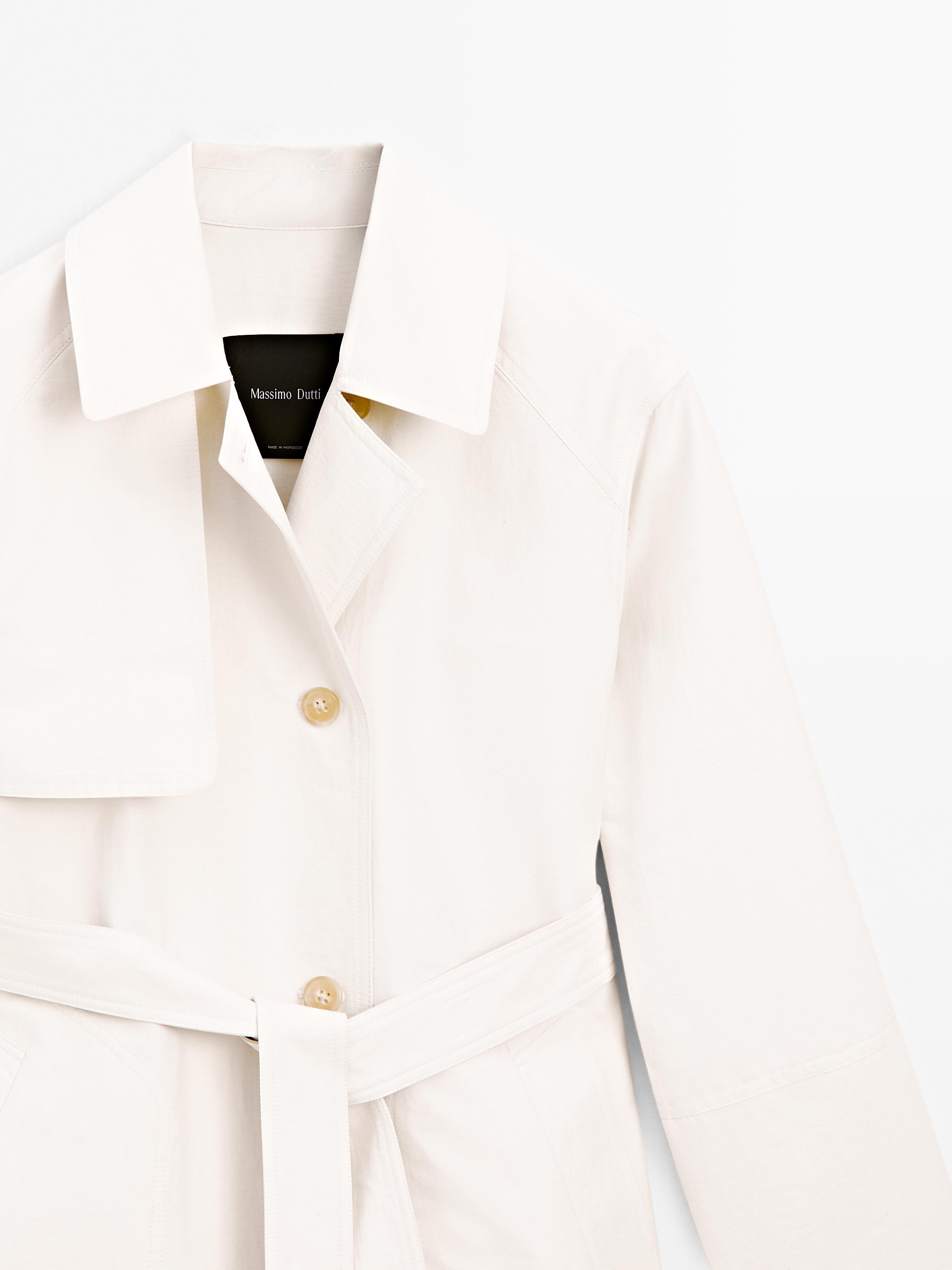 Cotton blend trench coat
