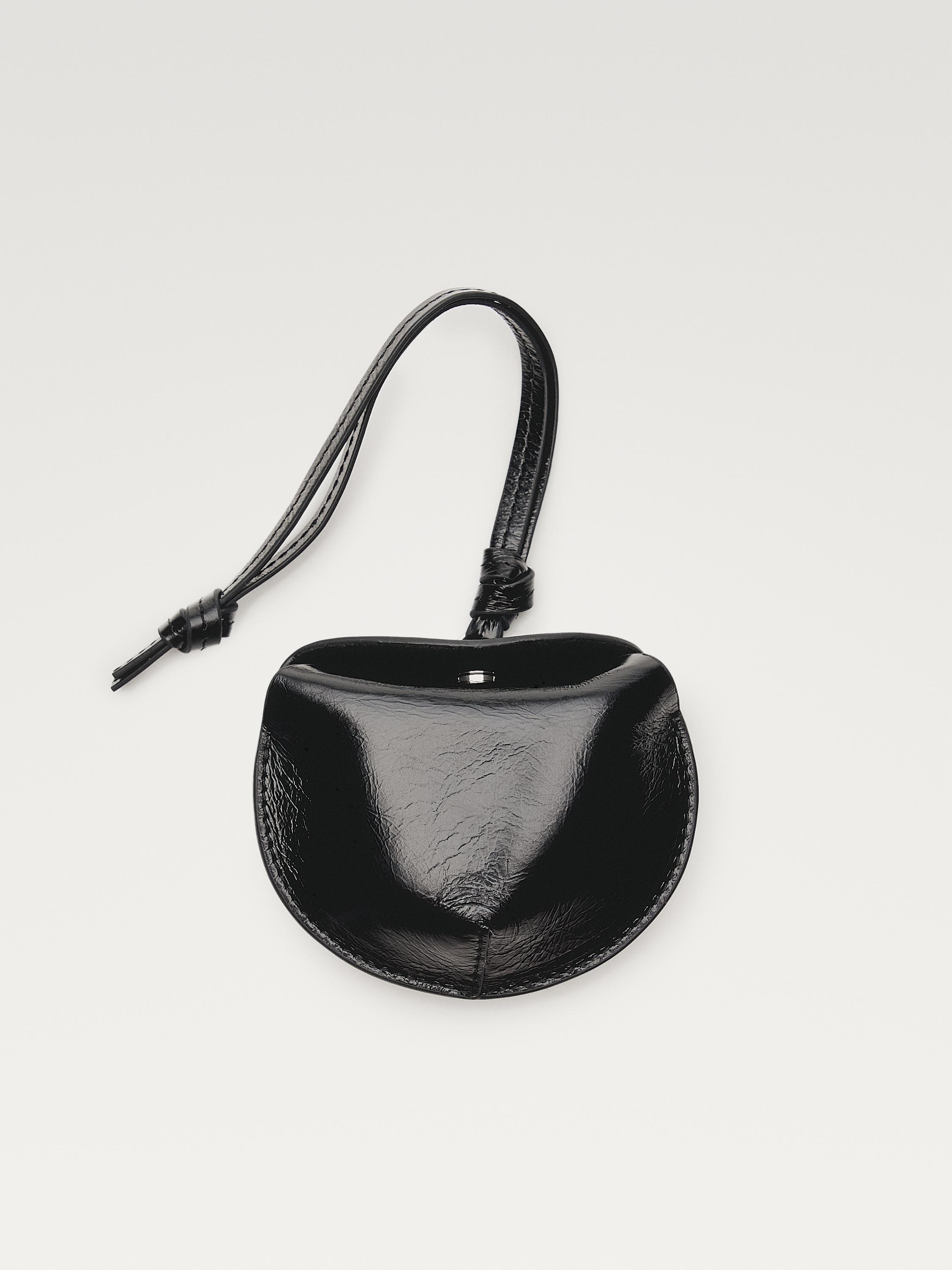 Foldable nappa leather AirPods case — BLACK (alternate view)