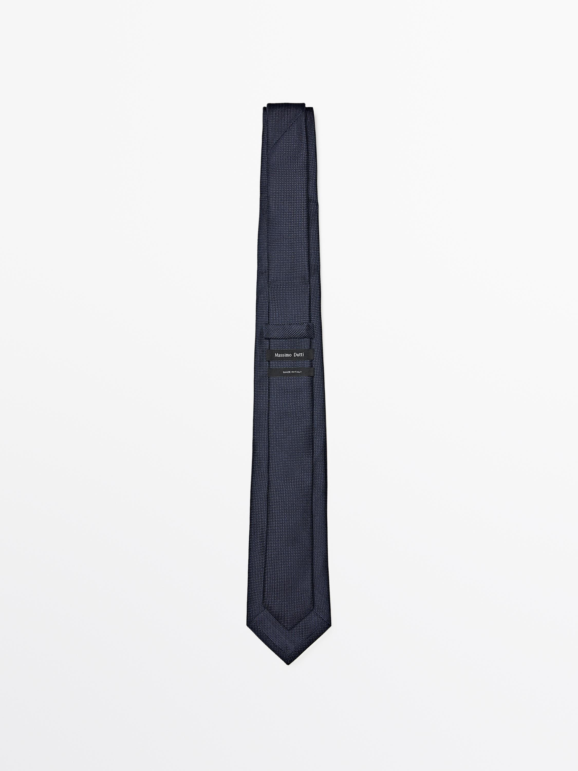 100% mulberry silk polka dot tie — NAVY BLUE