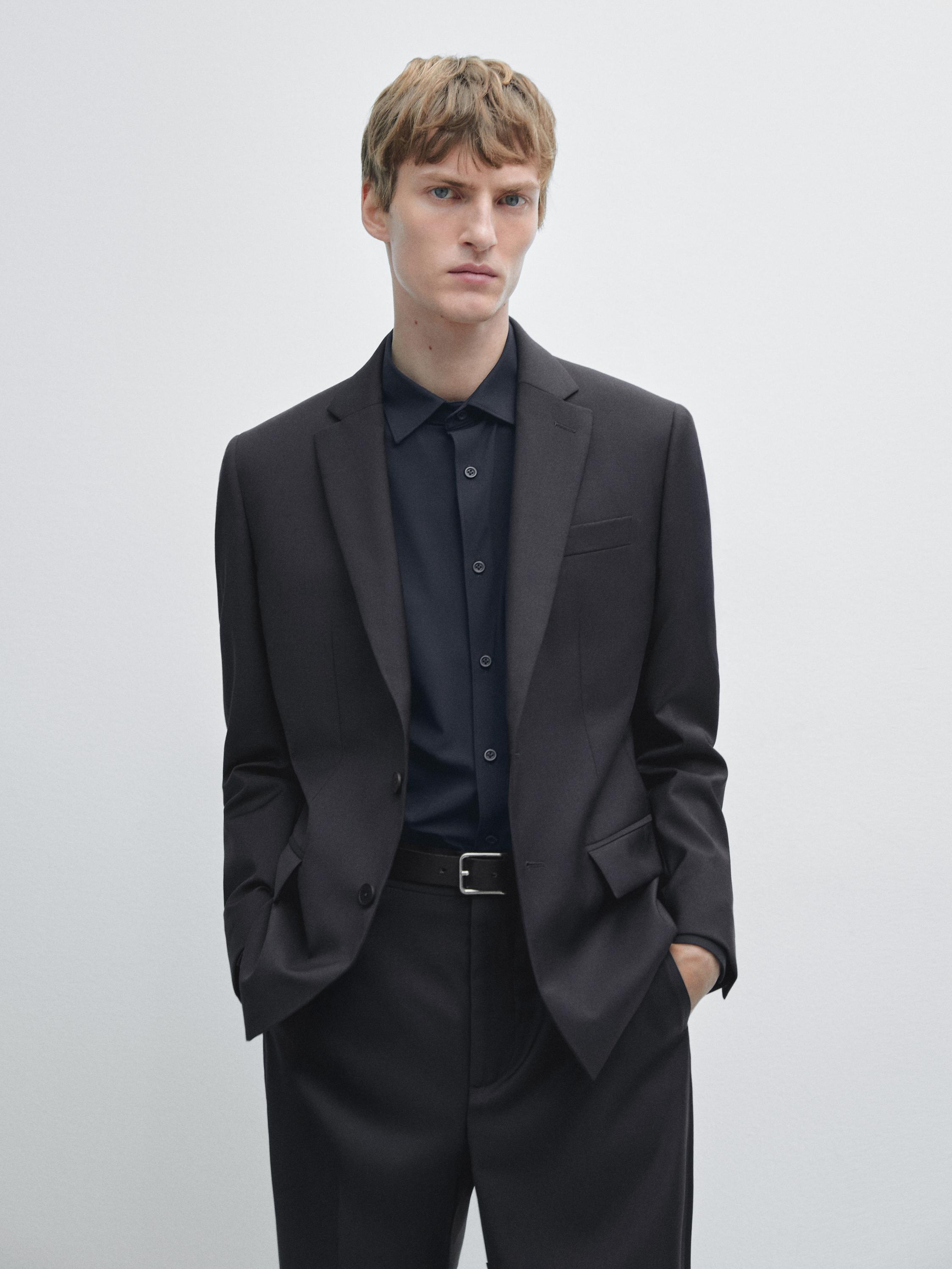 100% wool suit blazer