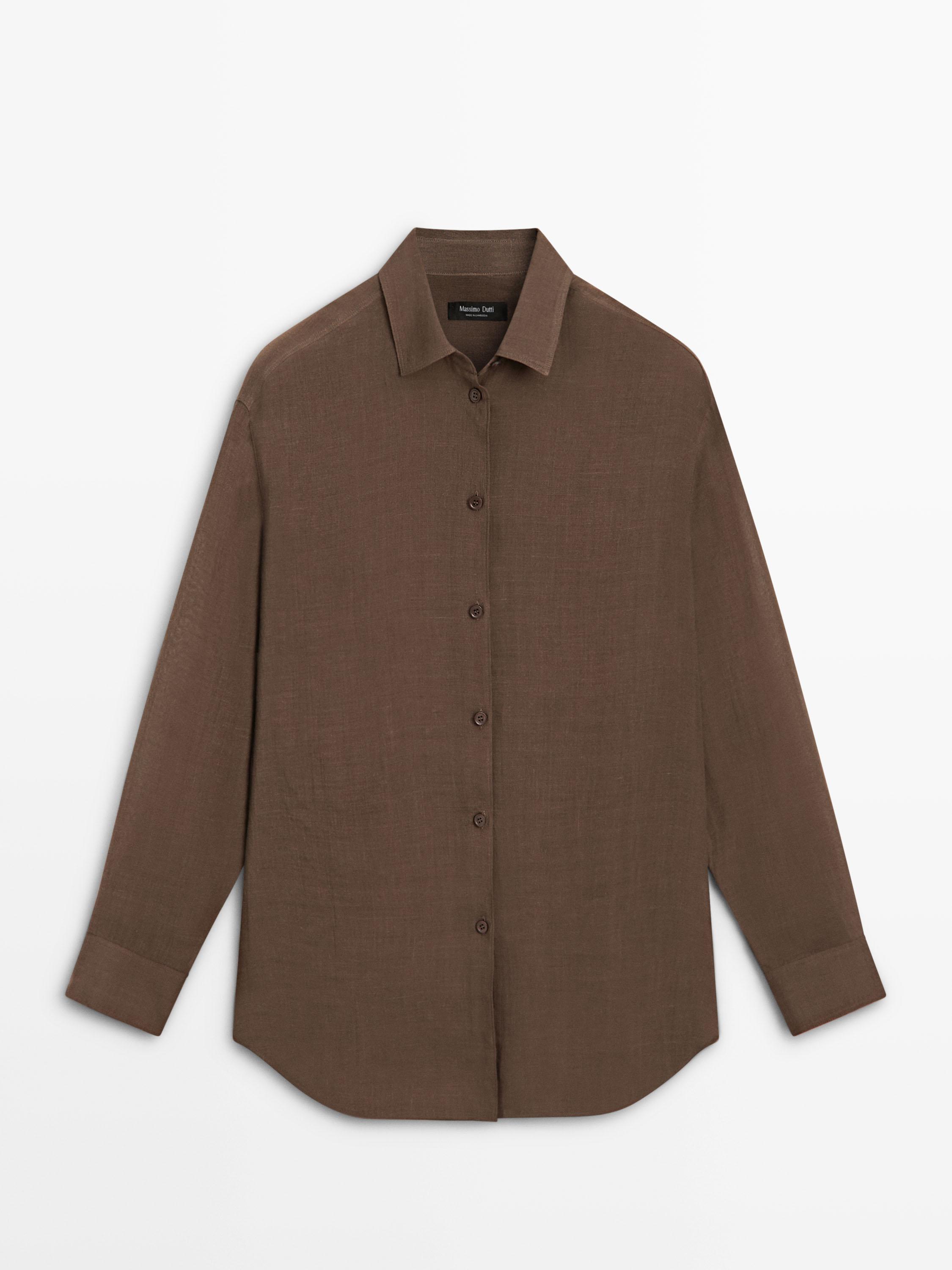 Camicia morbida con colletto stile camicia