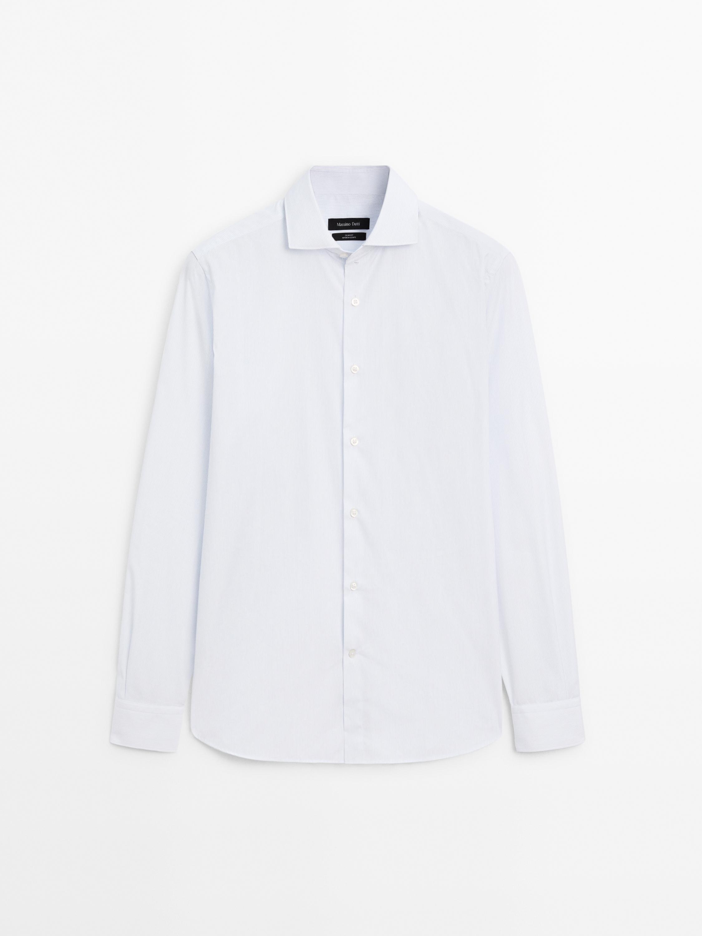Alkandora marraduna, % 100 kotoizkoa, slim fit