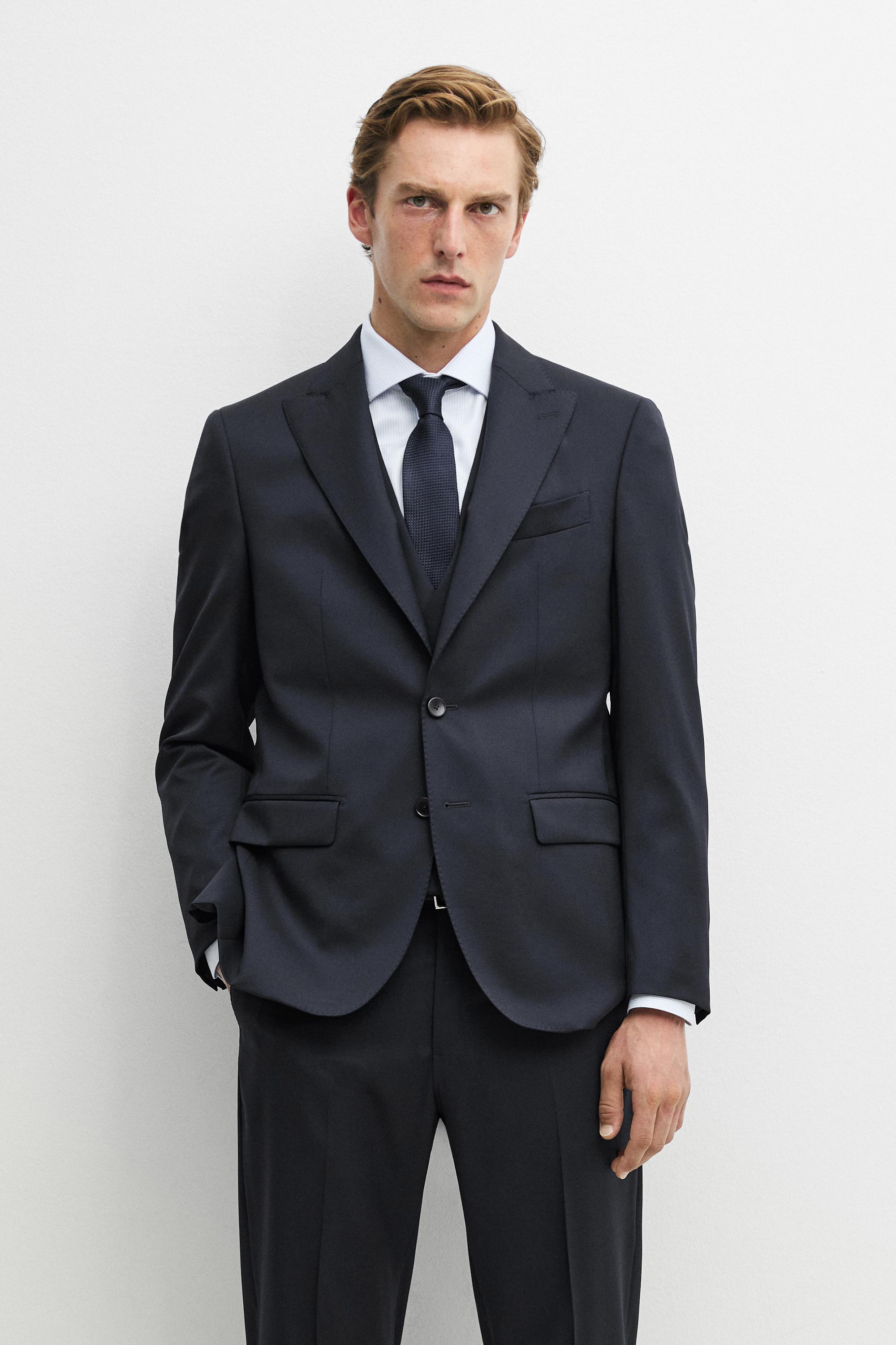 100% cool wool suit blazer