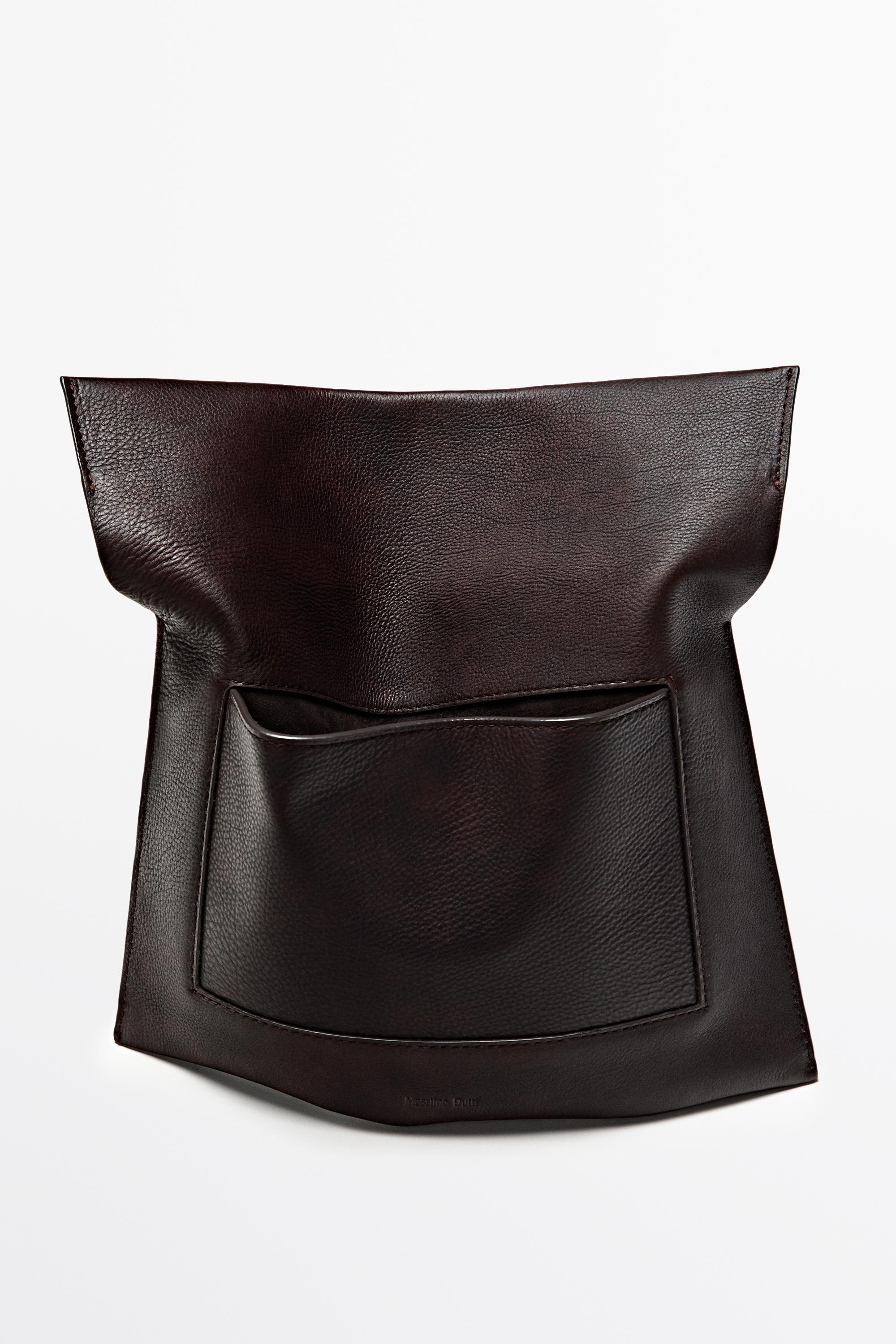 Nappa leather iPad case — BROWN