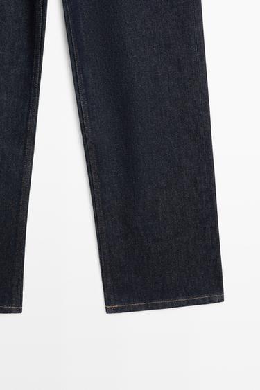 High-waist cropped straight-leg jeans — DARK BLUE 9