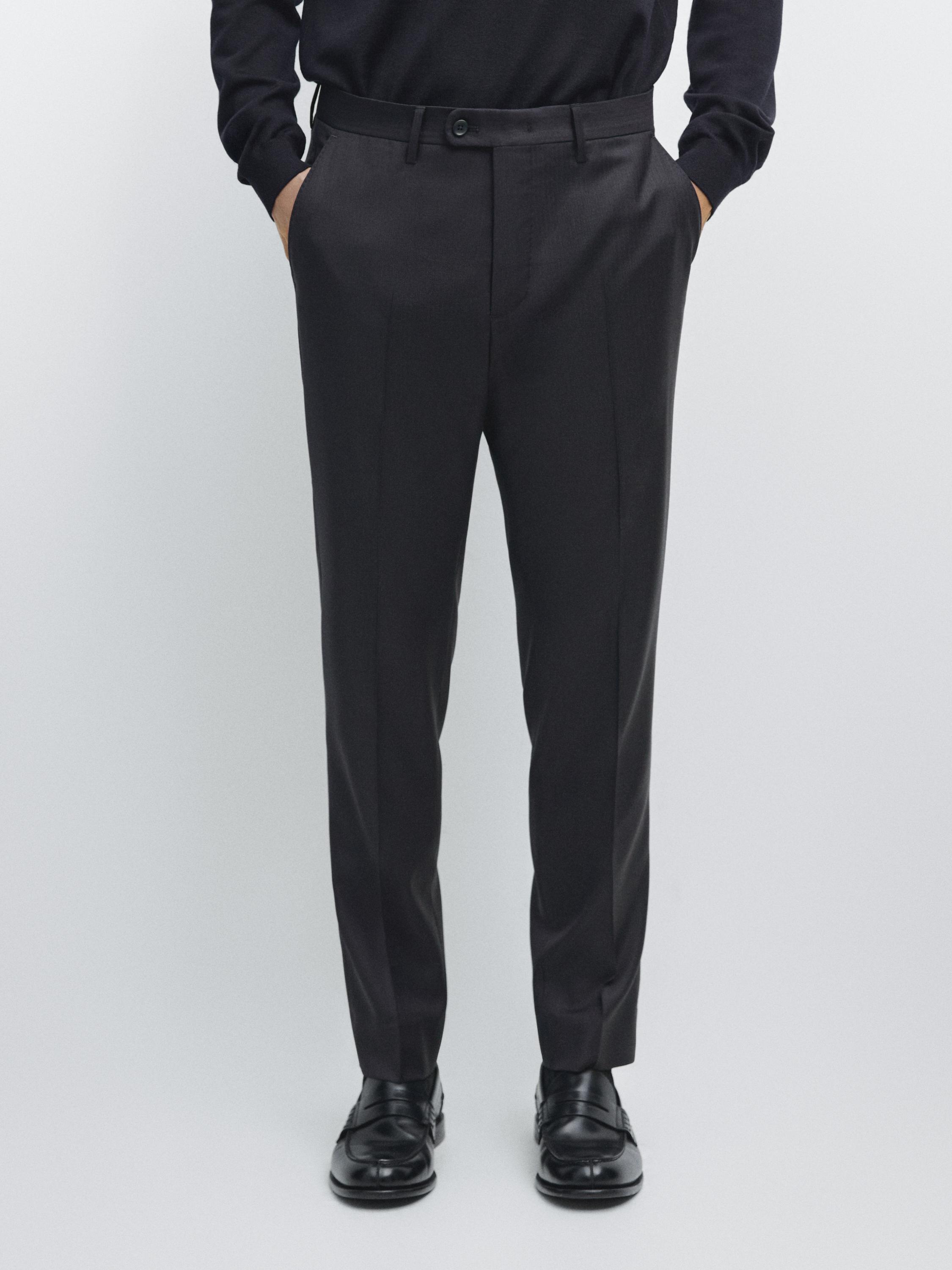 Wool suit trousers