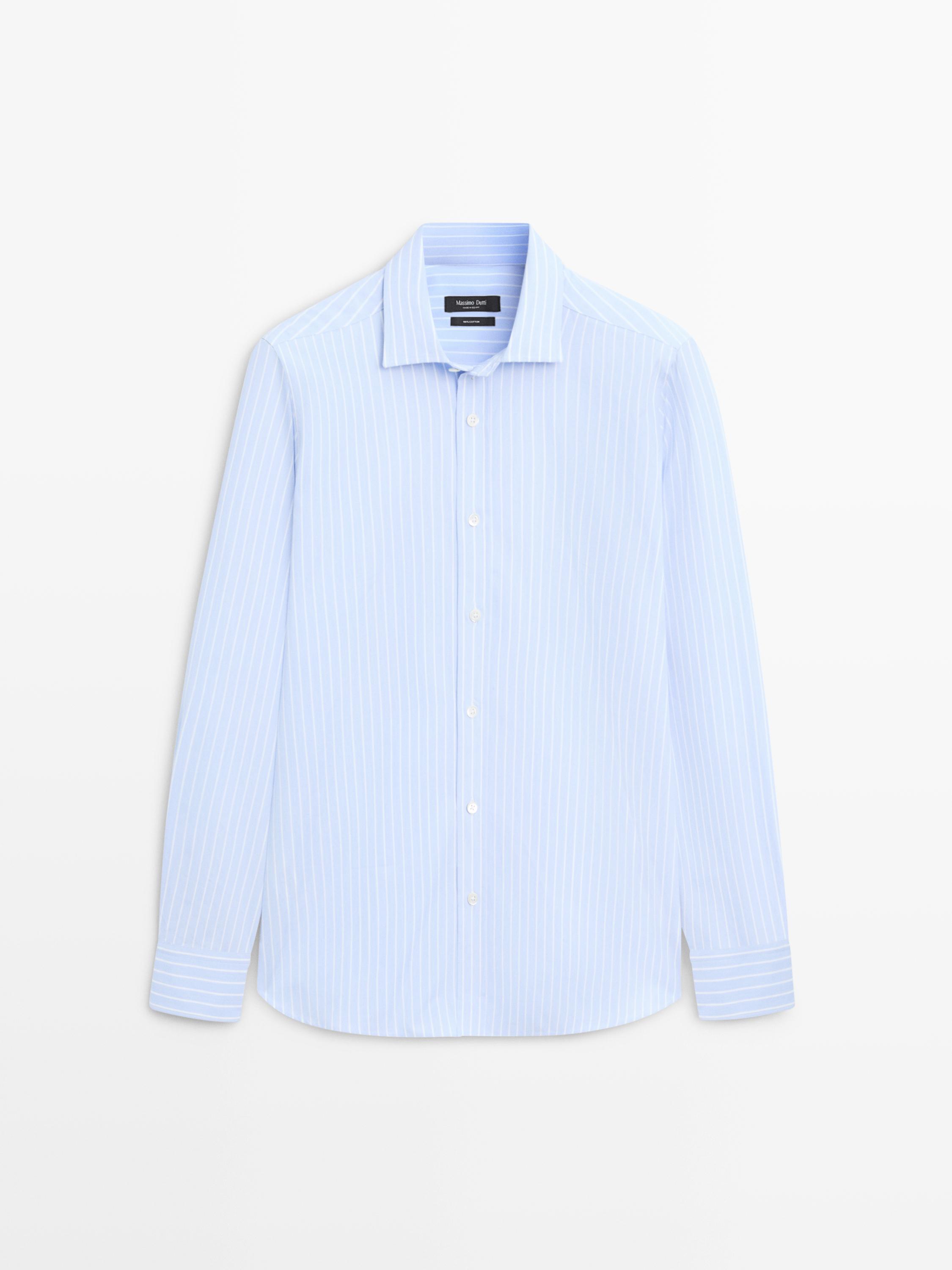 Regular fit pinstriped shirt