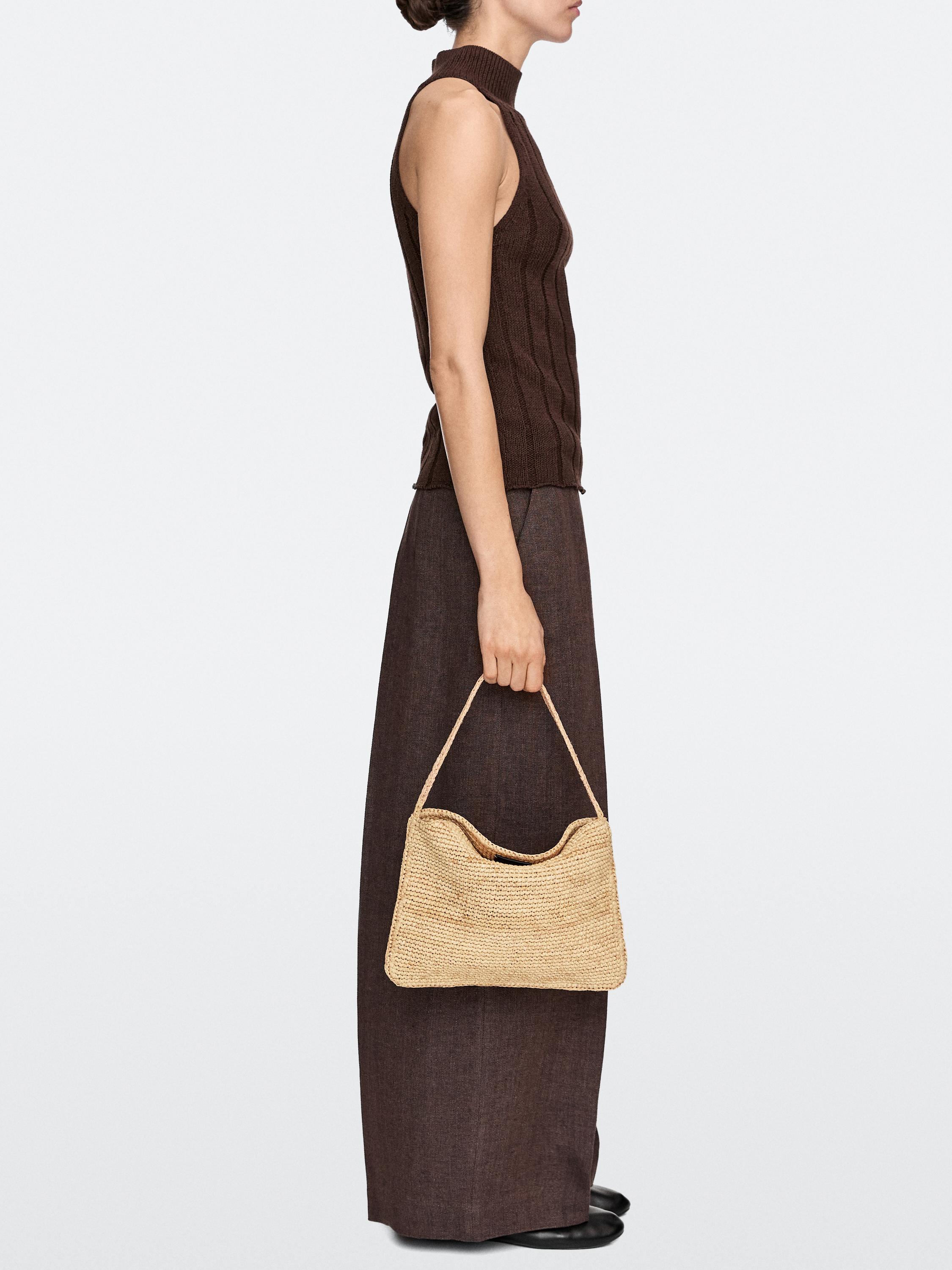 Small raffia shoulder bag