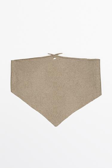 100% Cashmere Knit Bandana — Washed 1