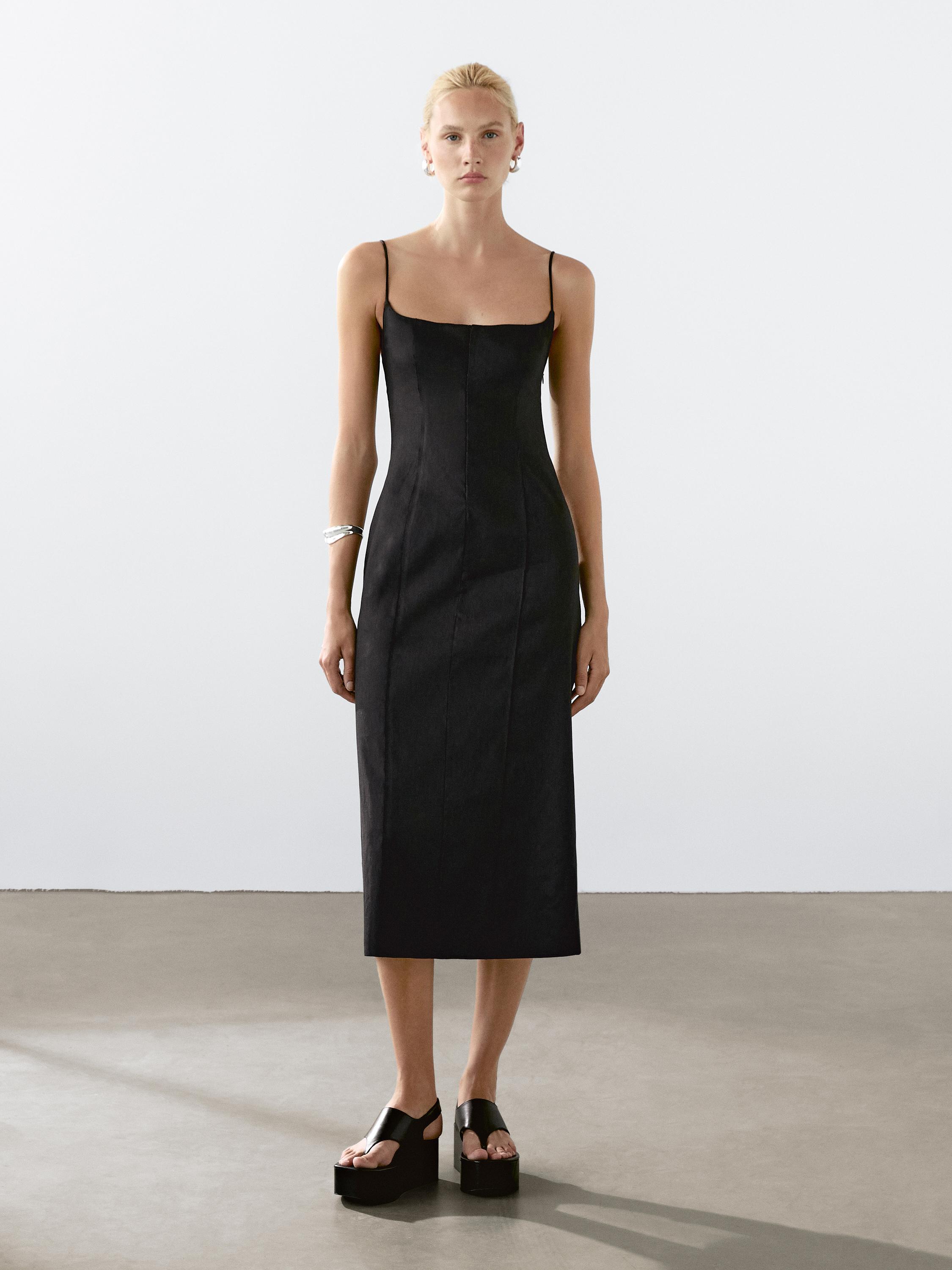 Vestidos Midi Trajes Massimo Dutti Rebajas Vestido Largo Massimo