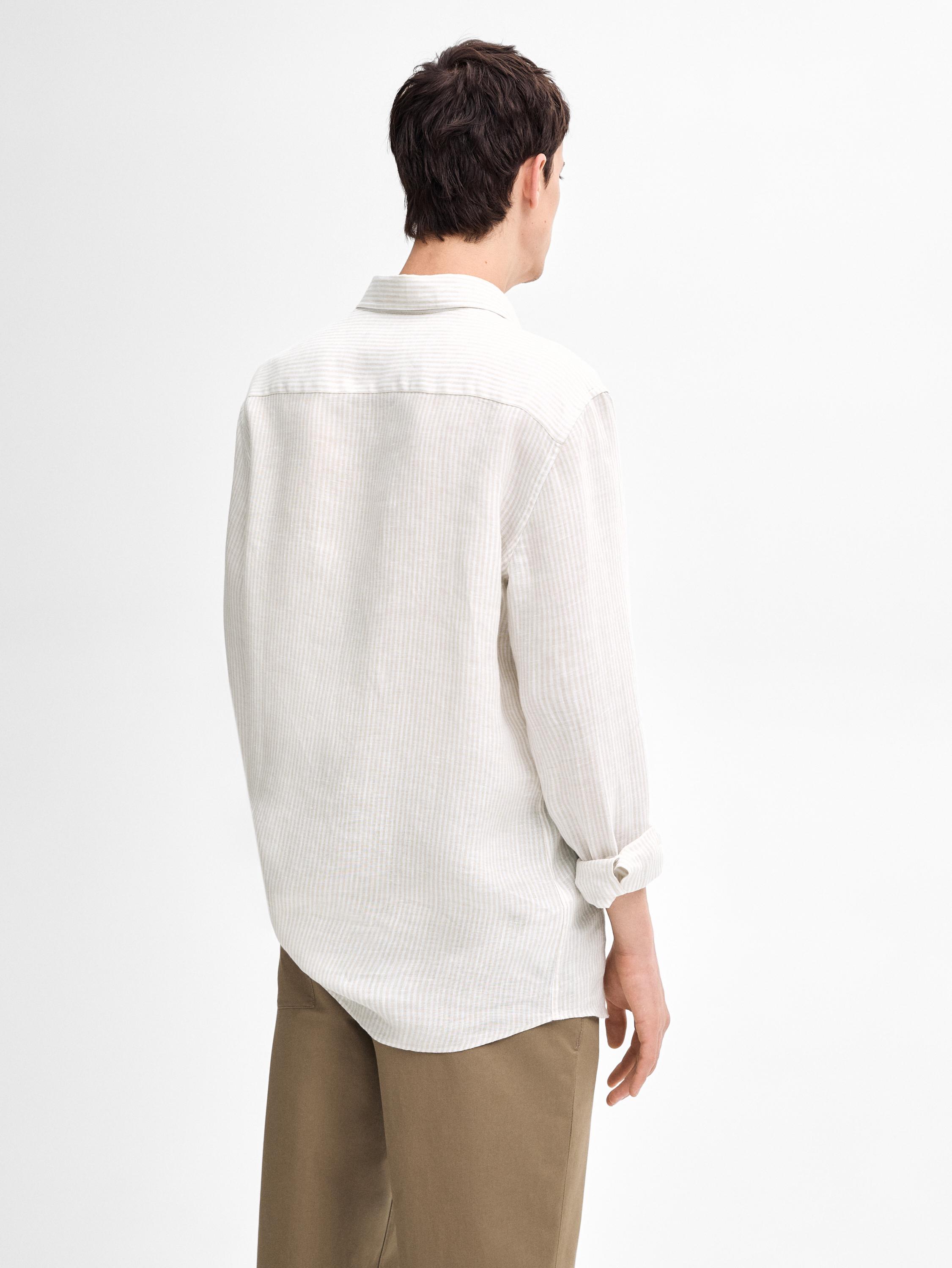 Chemise à rayures 100&nbsp;% lin