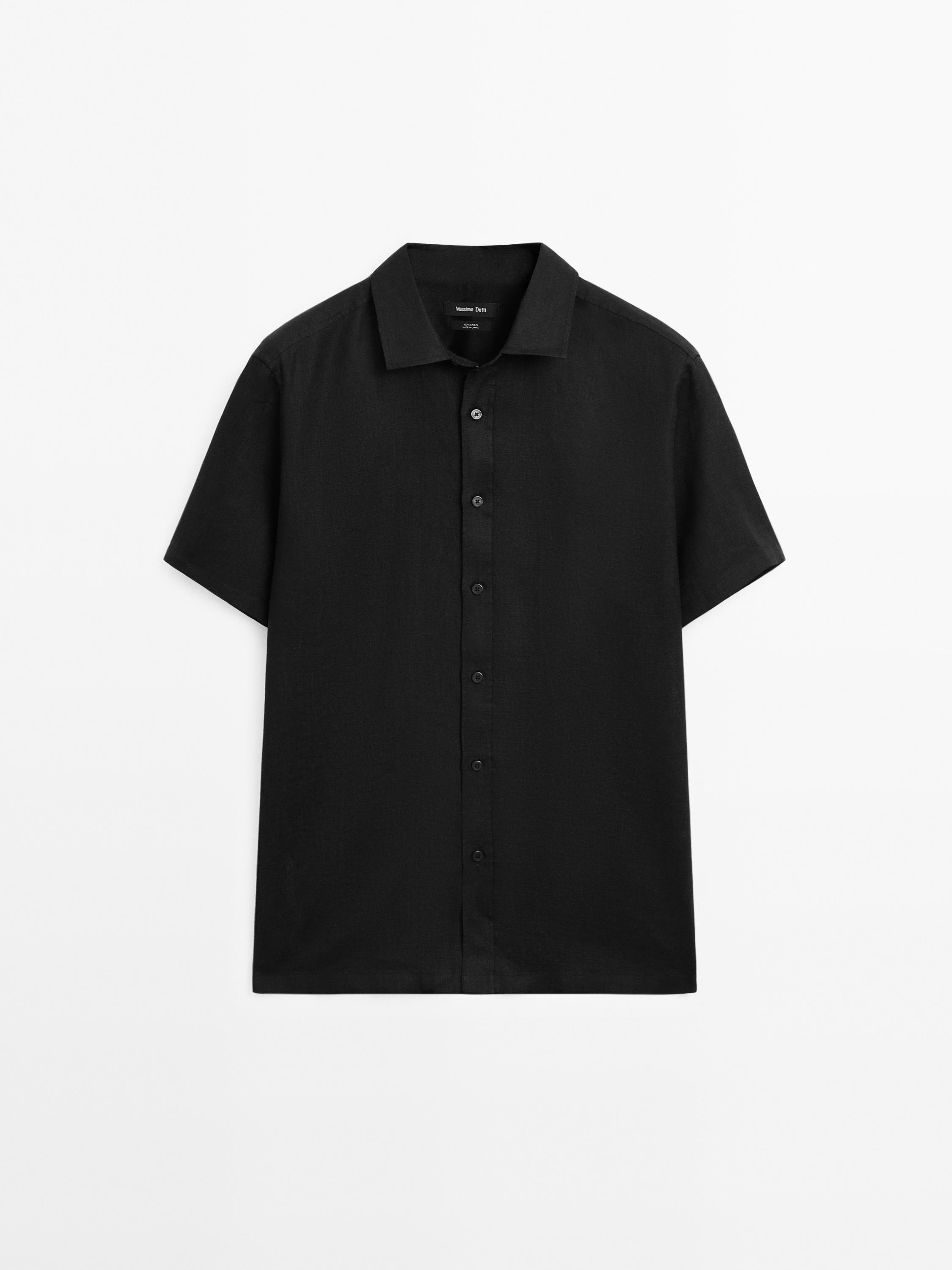 Chemise manches courtes regular fit lin