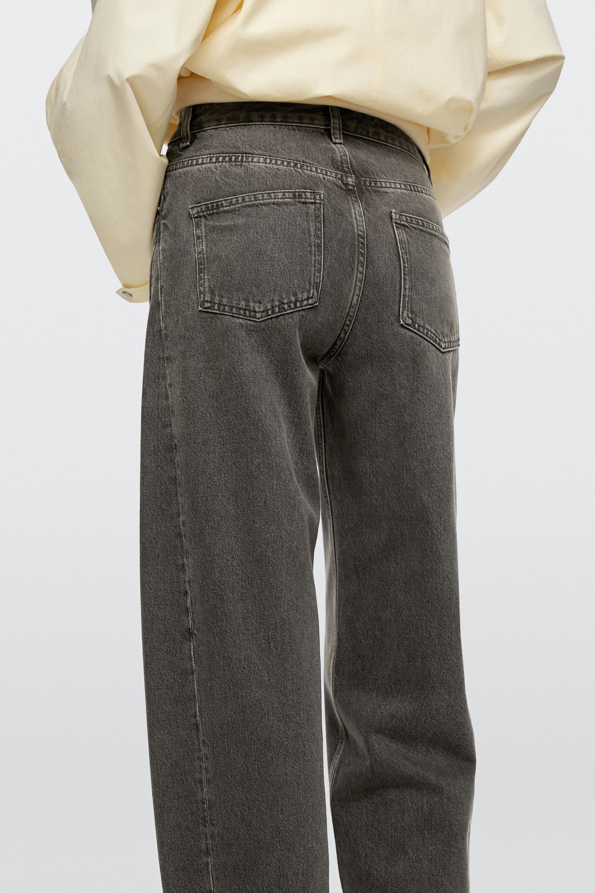 Mid-rise balloon fit jeans — NATURAL GREY