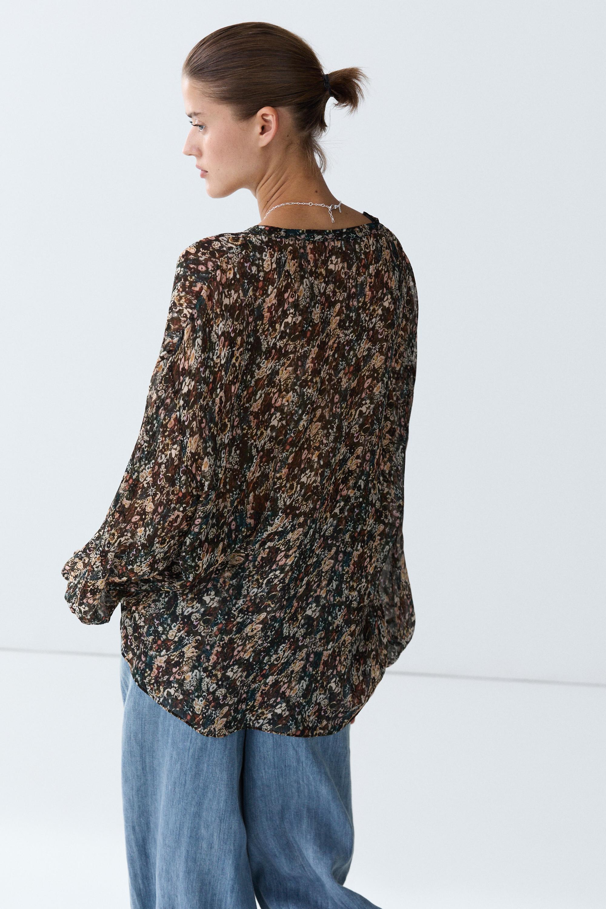 Printed flowing shirt