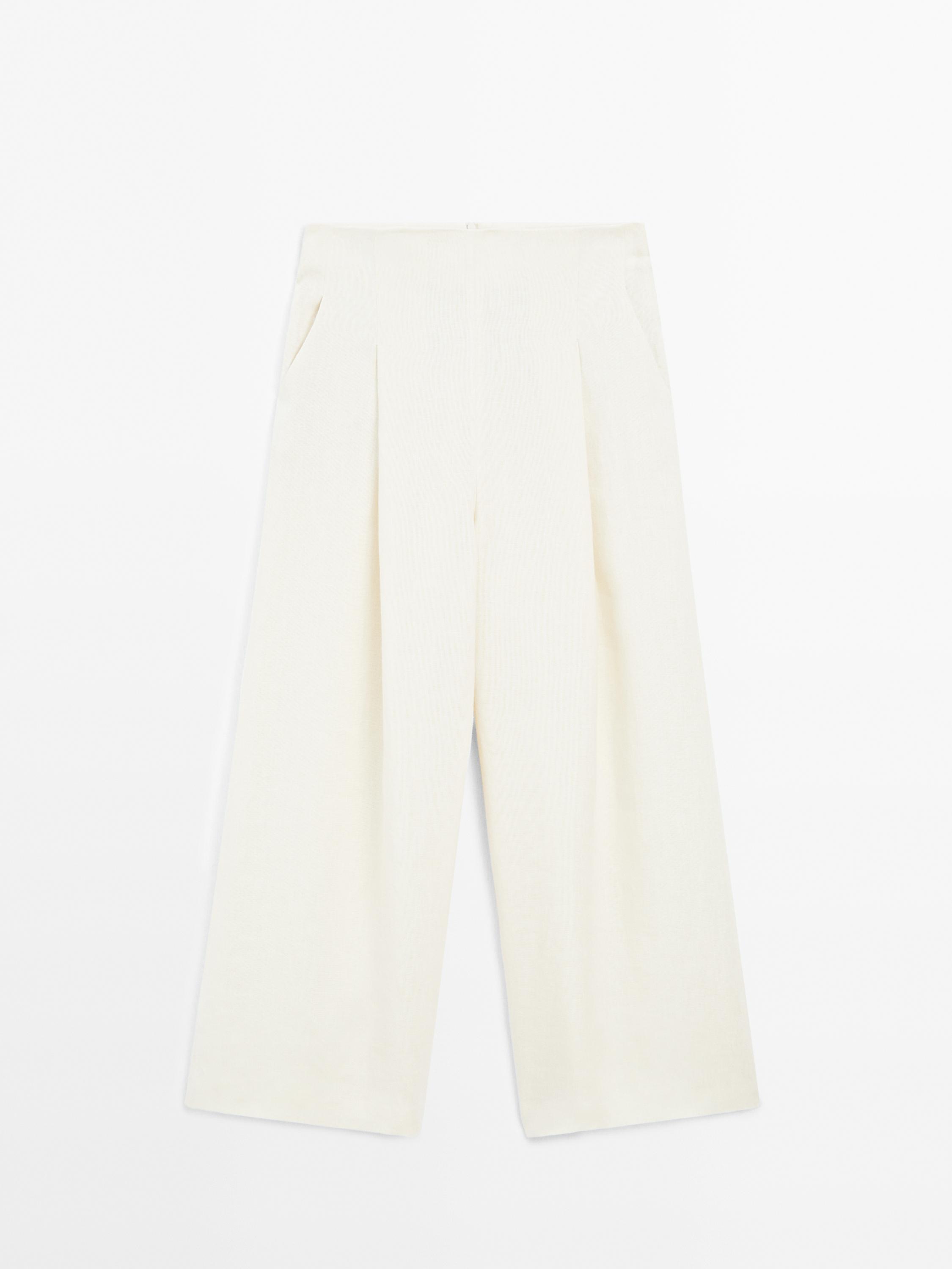 Wide-leg linen trousers - STUDIO