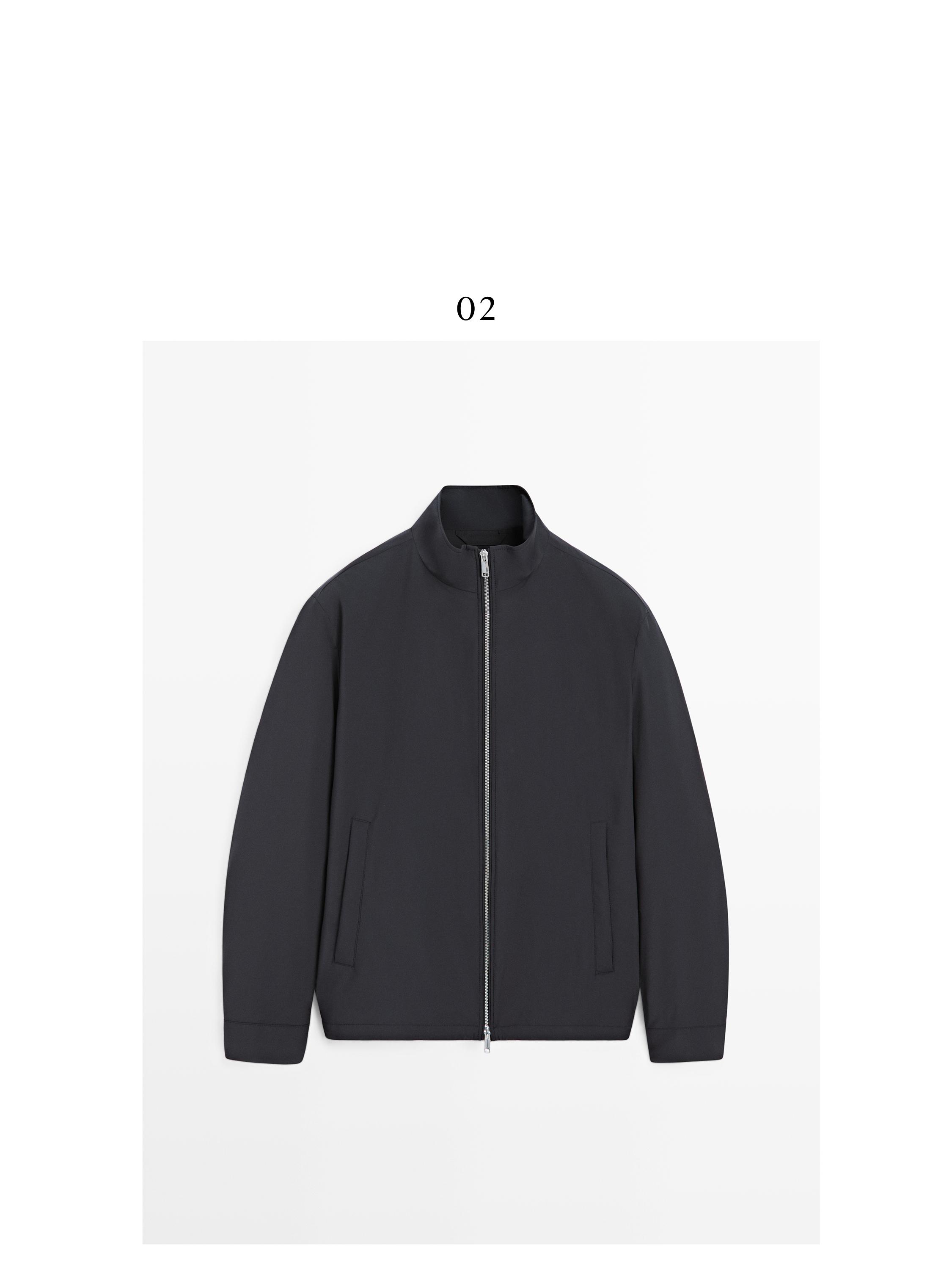 Two-way stretch fabric jacket — DARK NAVY