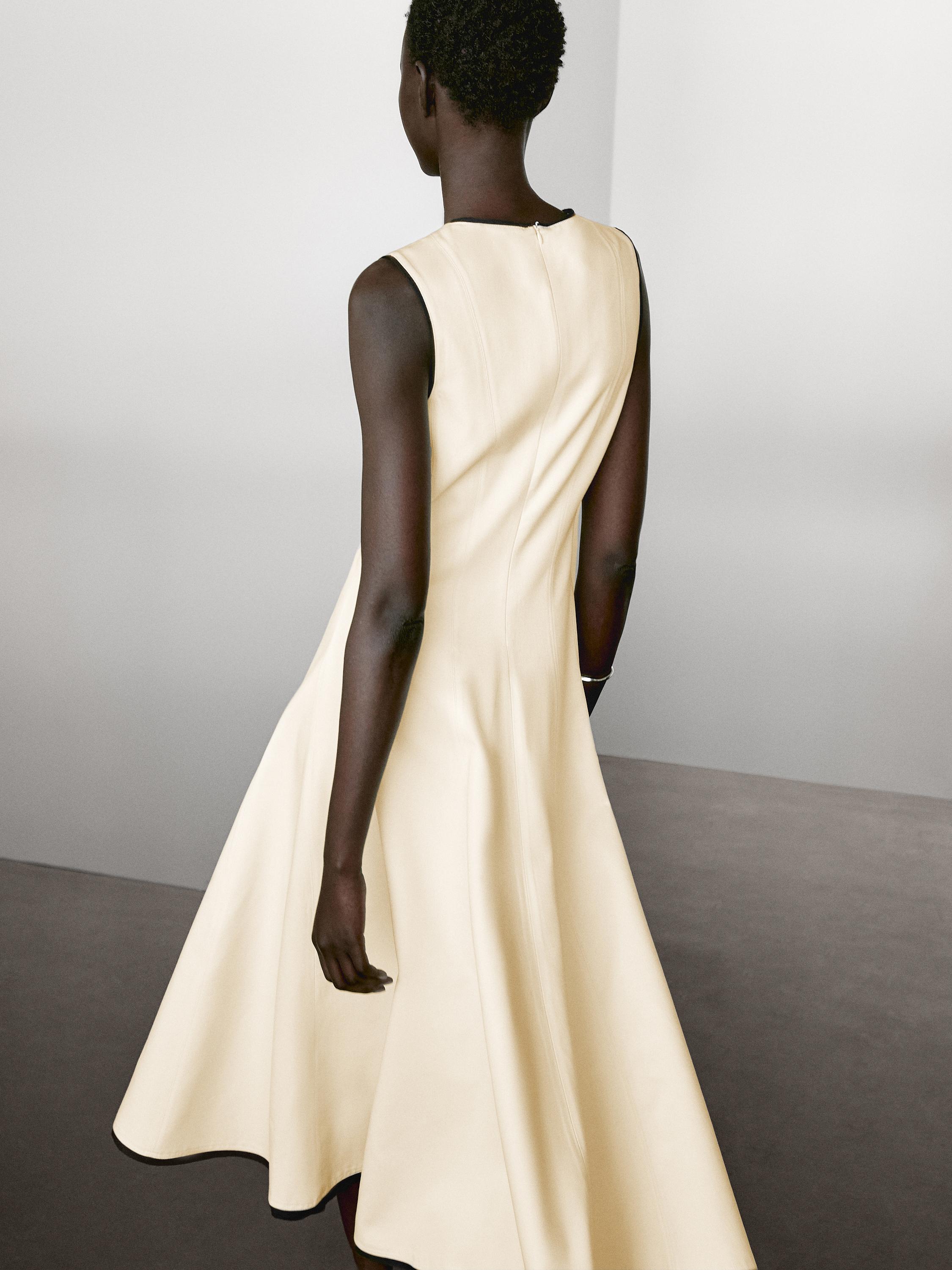Massimo Dutti【NEW】Flounce dress with contrast trims 06624595712-o10.jpg?ts=