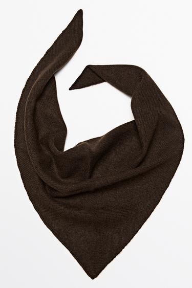 100% Cashmere Bandana — BROWN 2