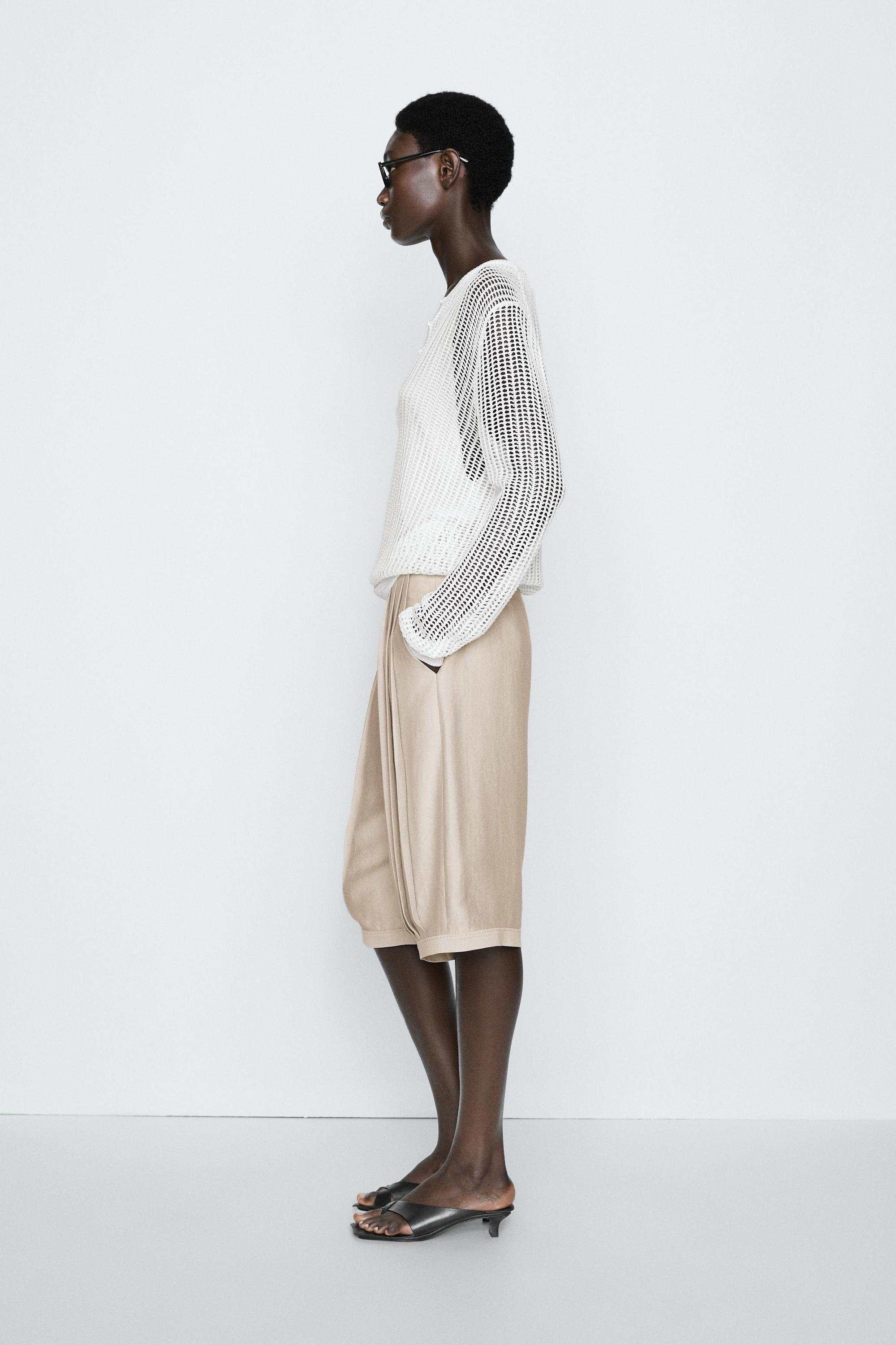 Cutwork knit button-up sweater - STUDIO