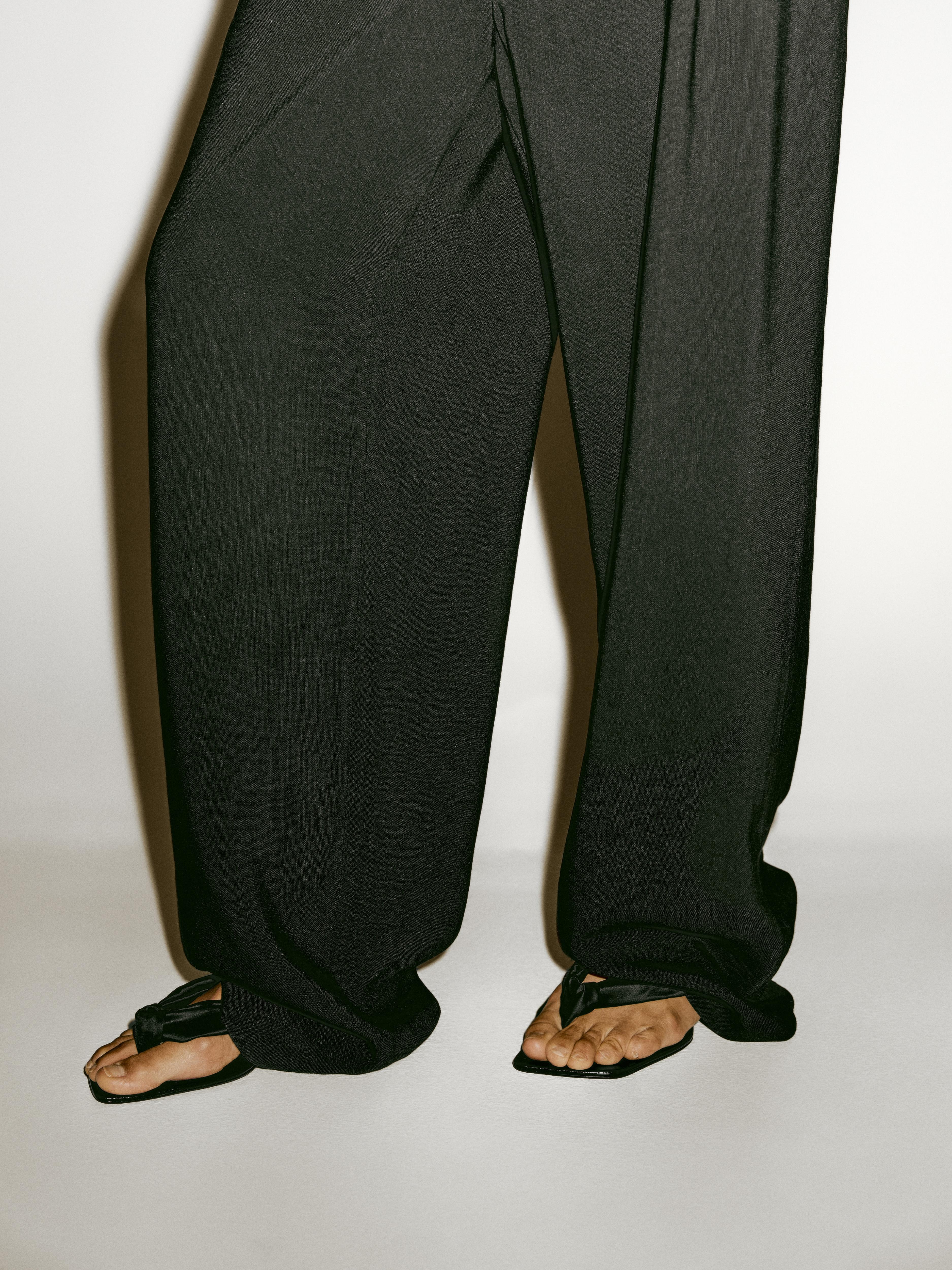 Linen blend darted suit trousers - Limited Edition