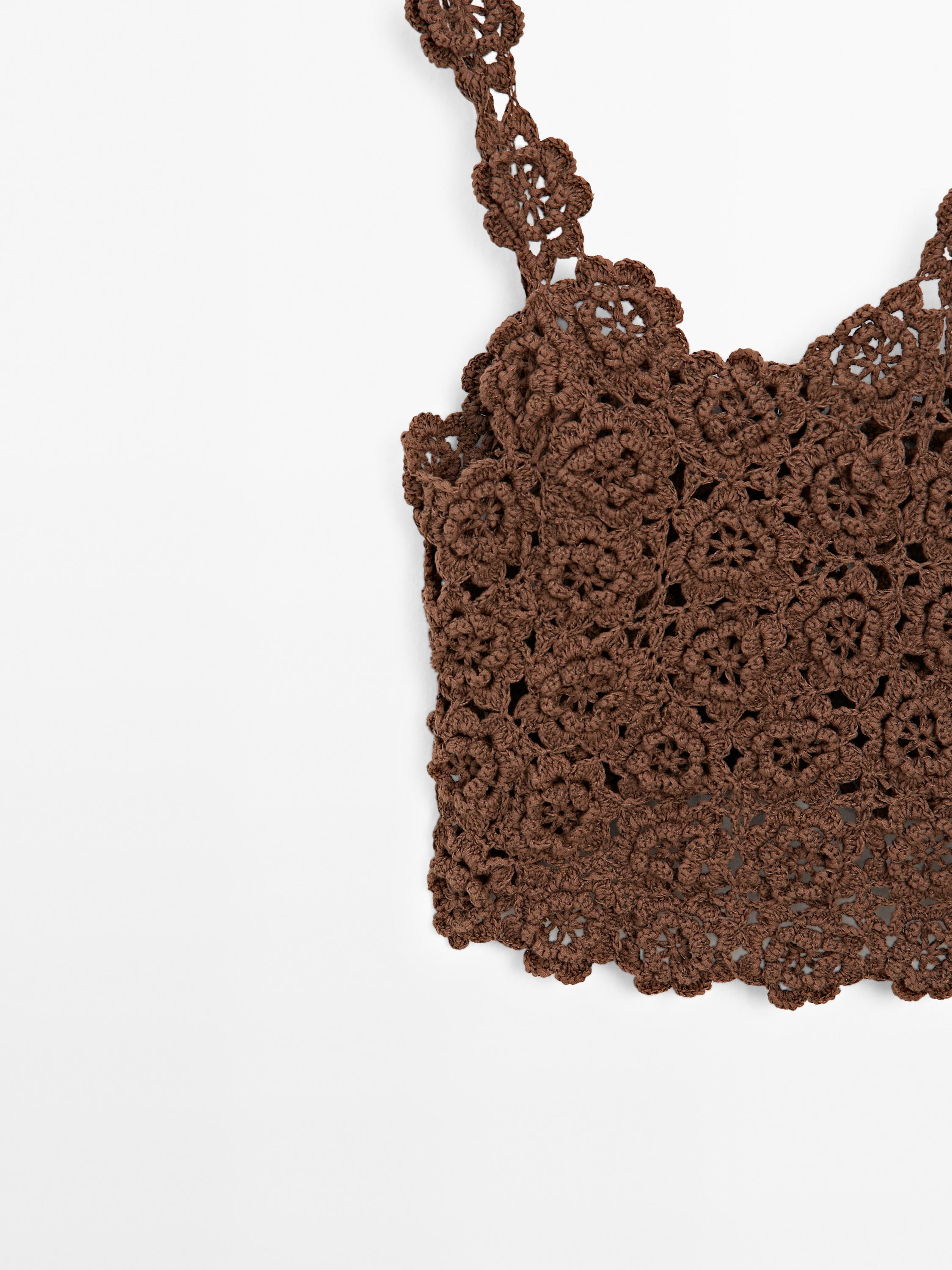 Floral crochet detail top - Studio