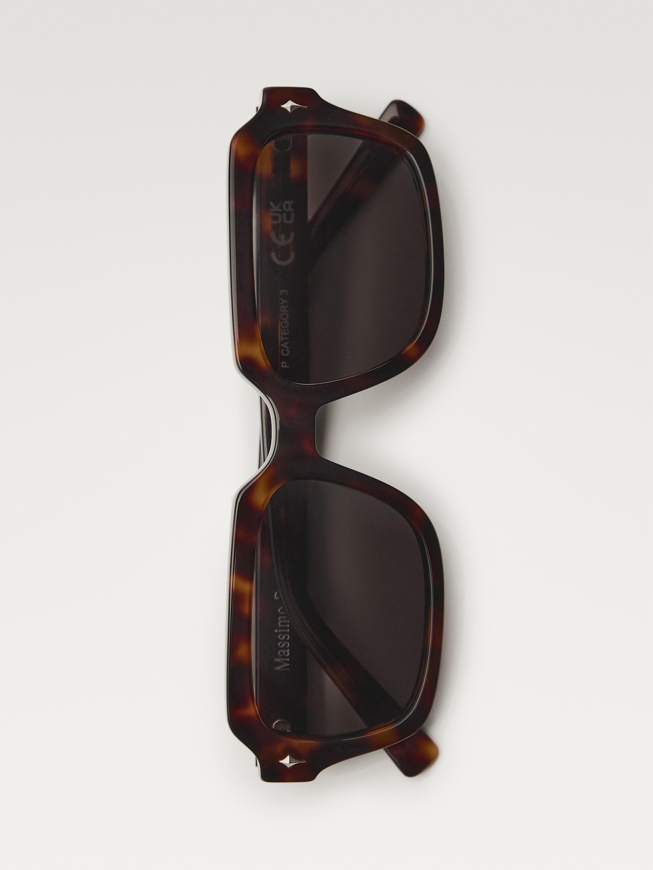 Rectangular sunglasses — BROWN