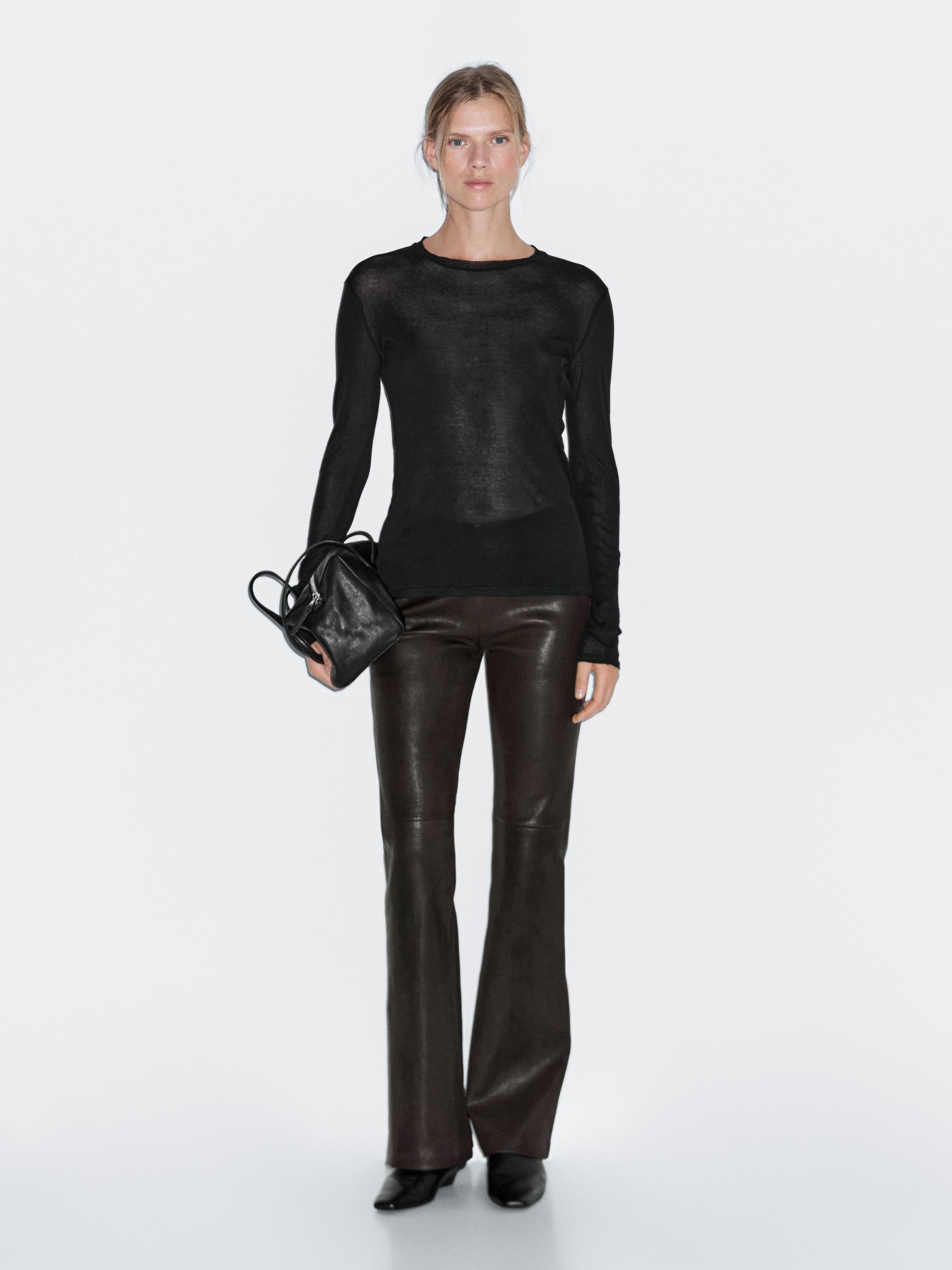 Nappa leather leggings