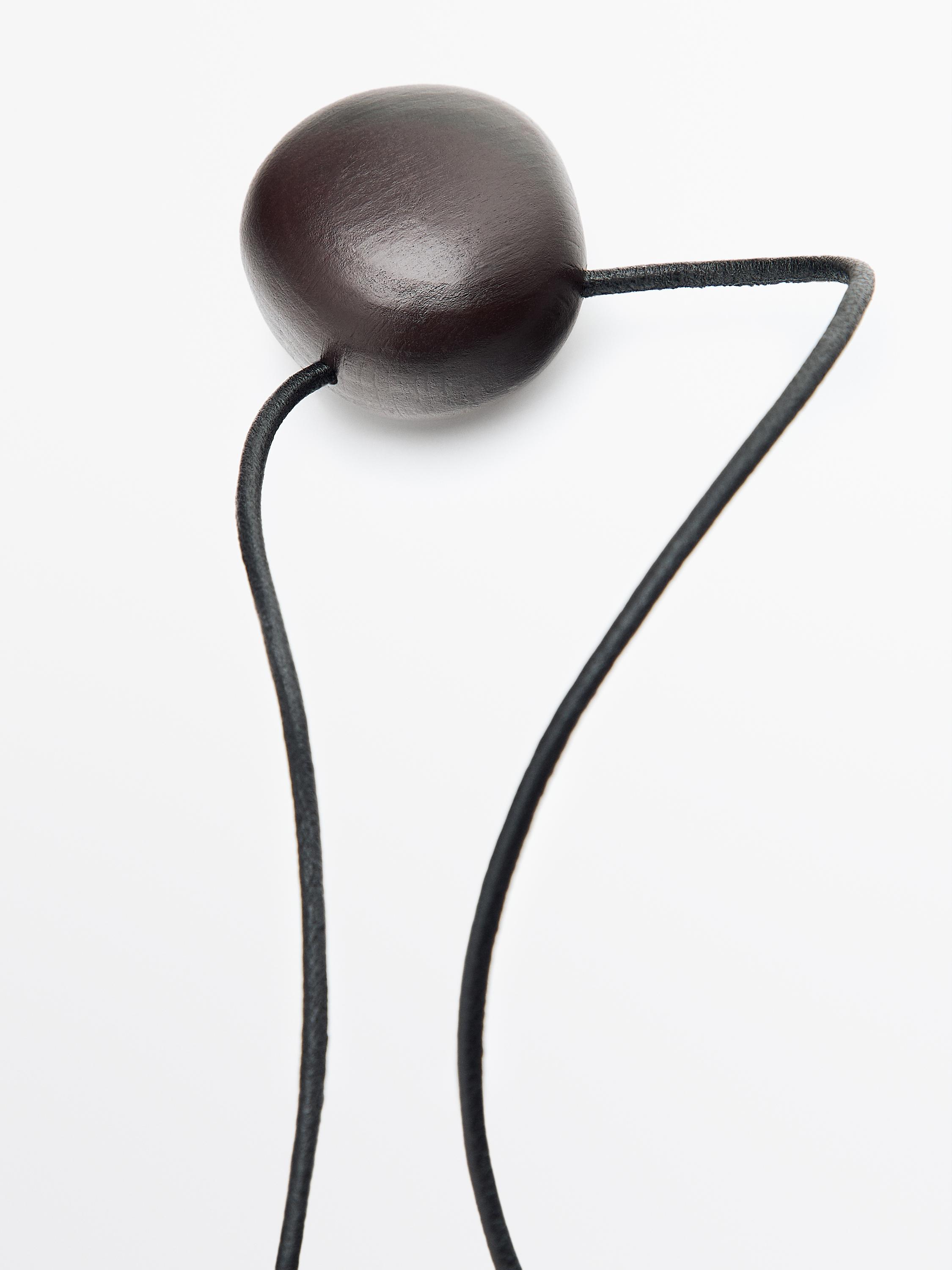 Wooden ball pendant
