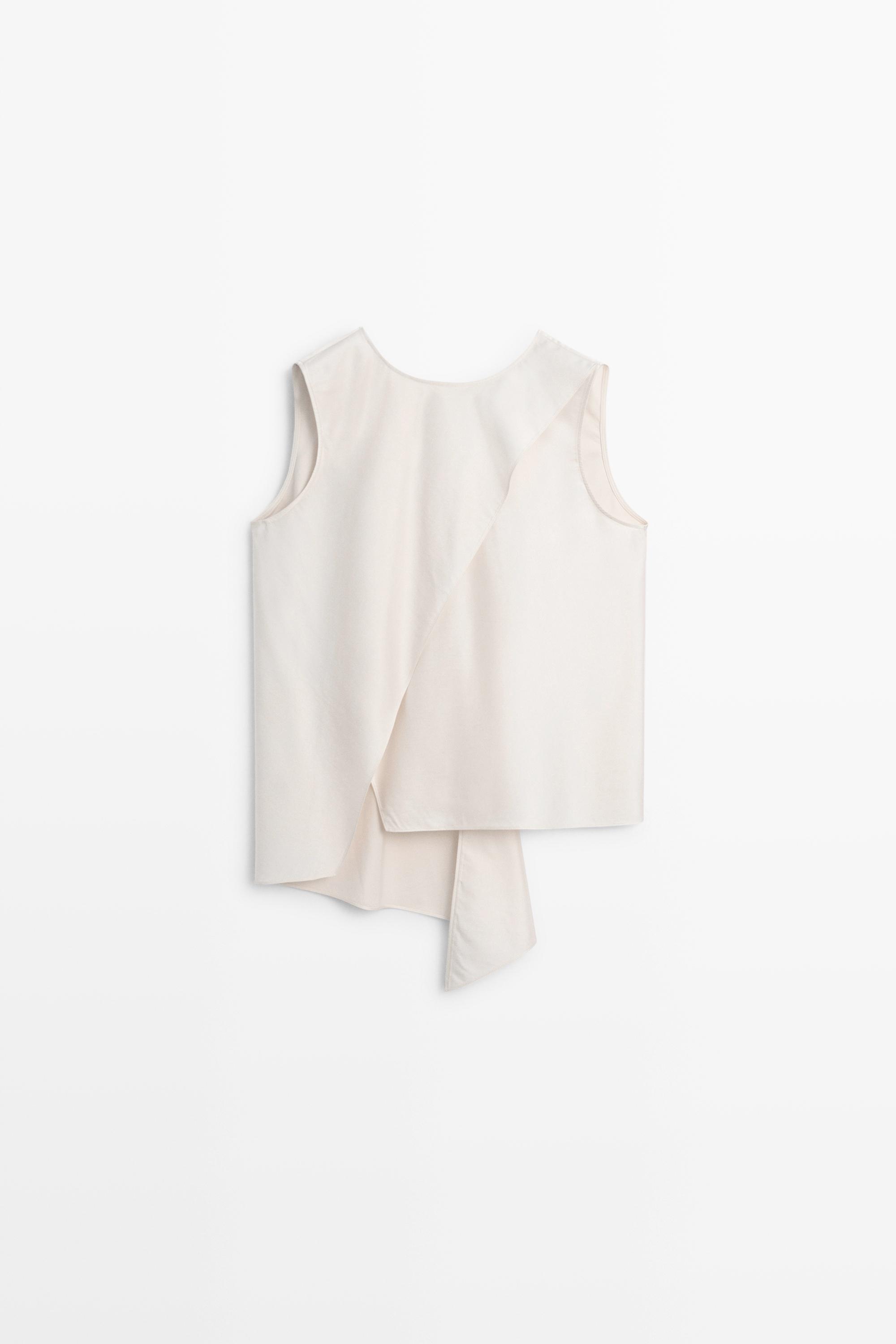 Asymmetric wrap top - STUDIO — CREAM