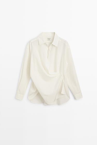 Flowing button-detail shirt - STUDIO — CREAM 2