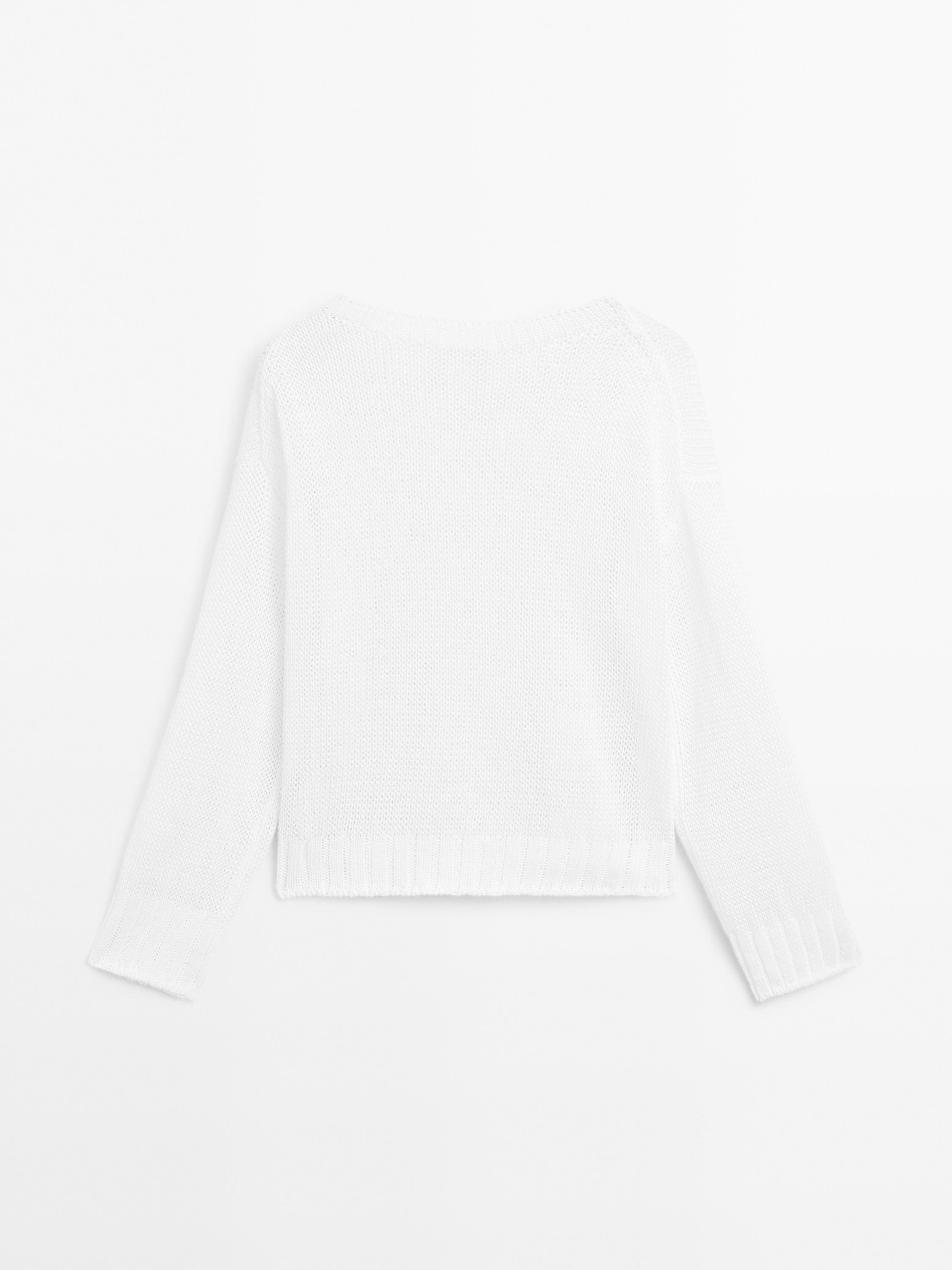 100% linen knit sweater