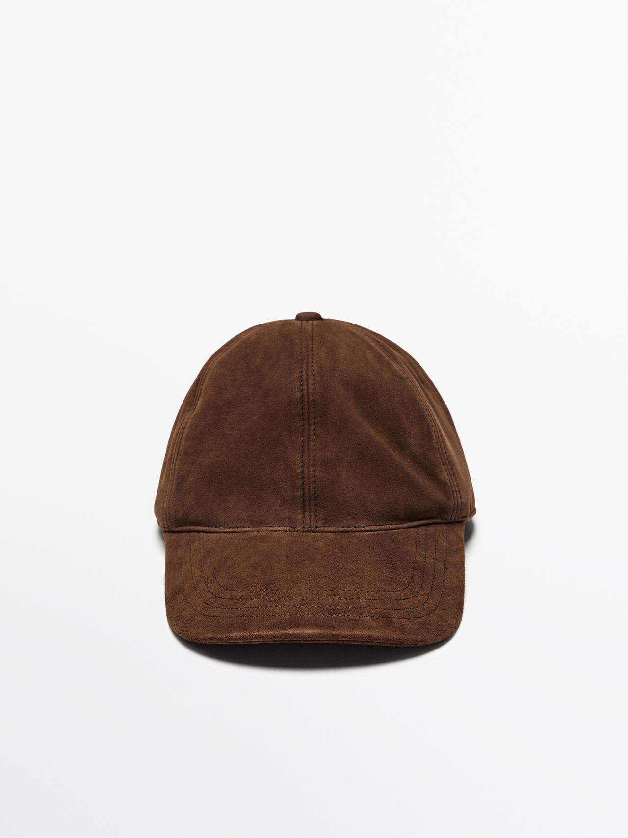 Massimo Dutti - Dame - Kasket I Spaltlæder - Brun - 01