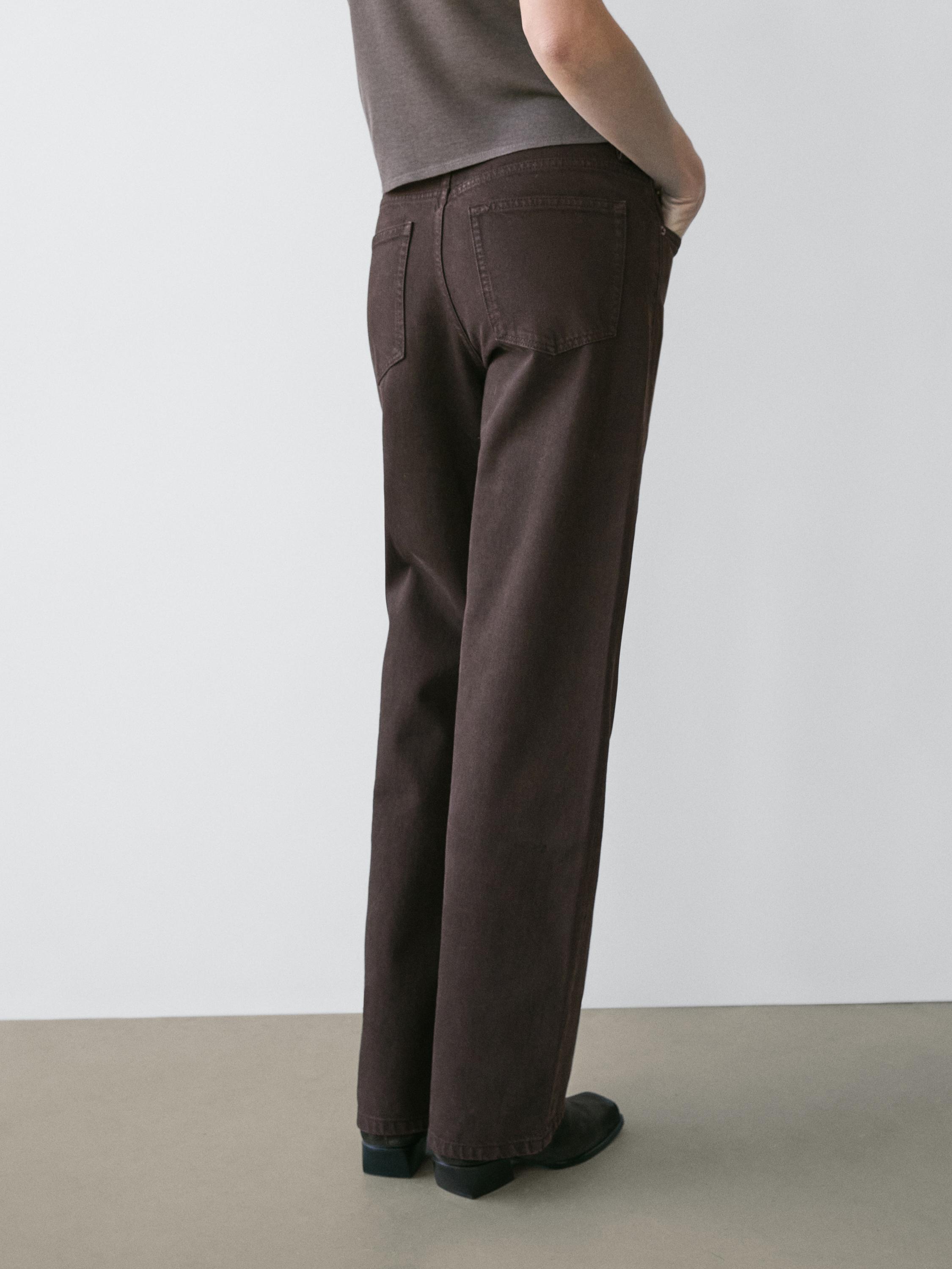 Wide-leg jeans — Chocolate
