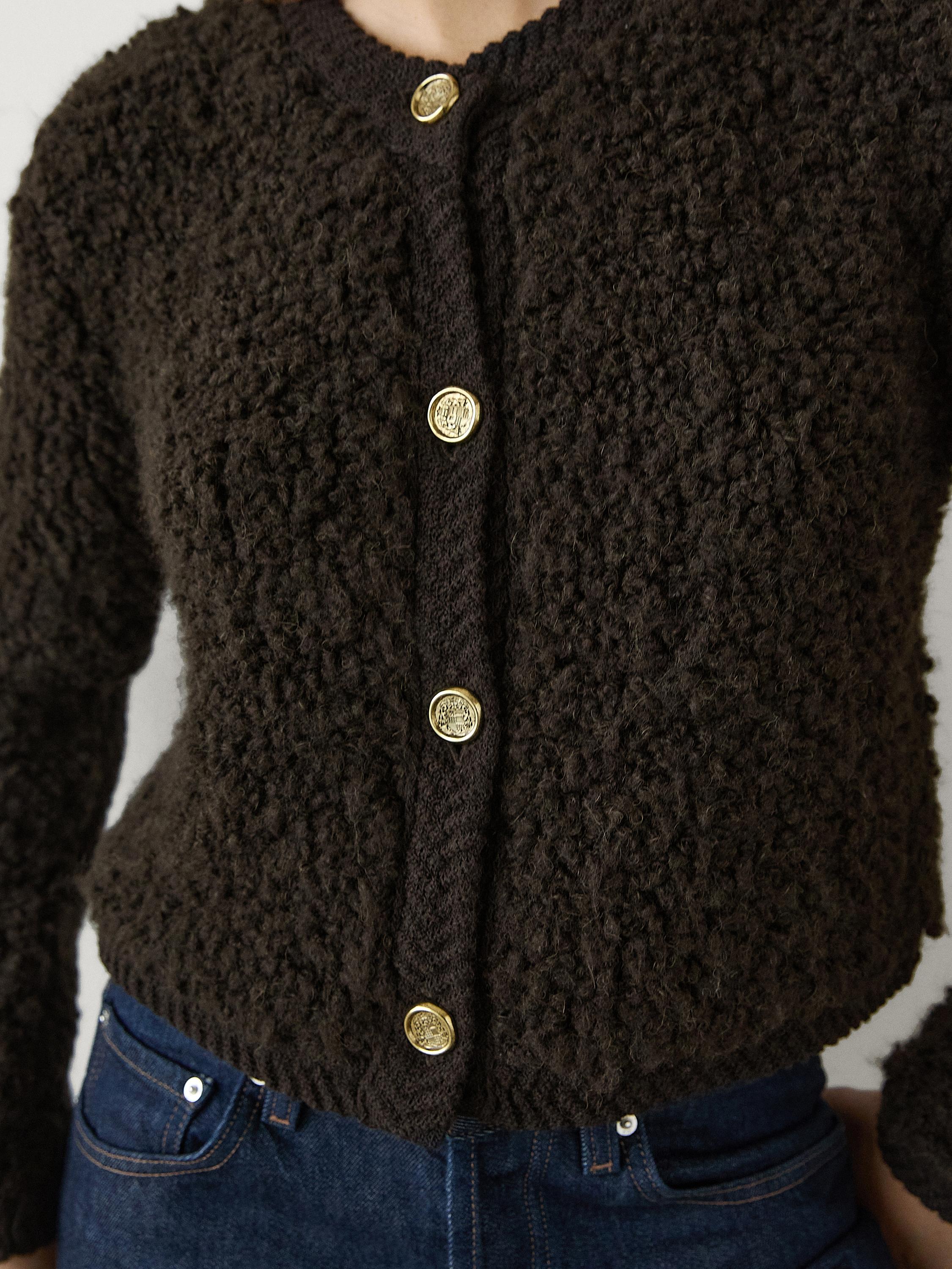 Strickcardigan aus Bouclé von Massimo Dutti orders Blogger Gr.S