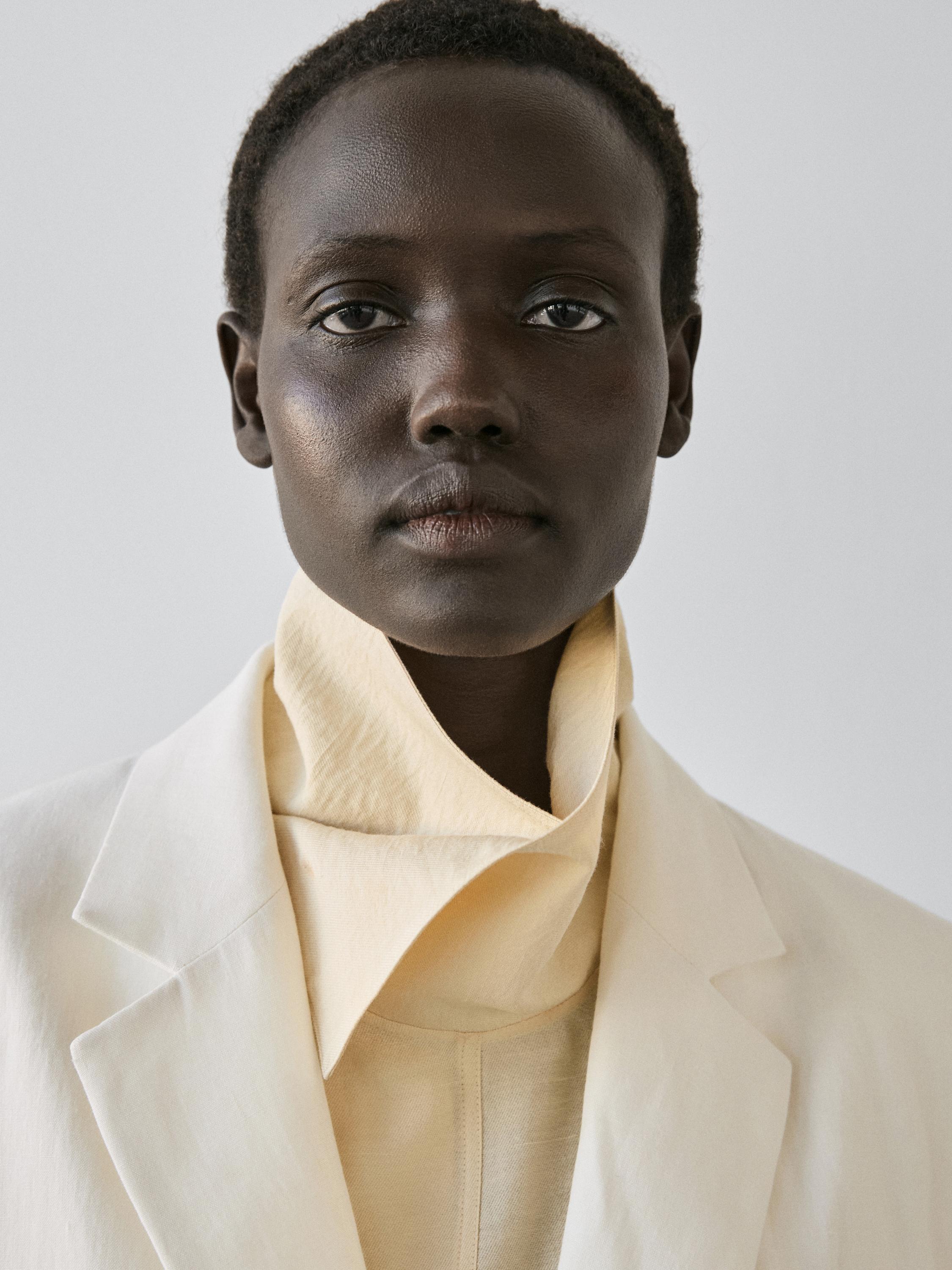 100% linen suit blazer — Off white