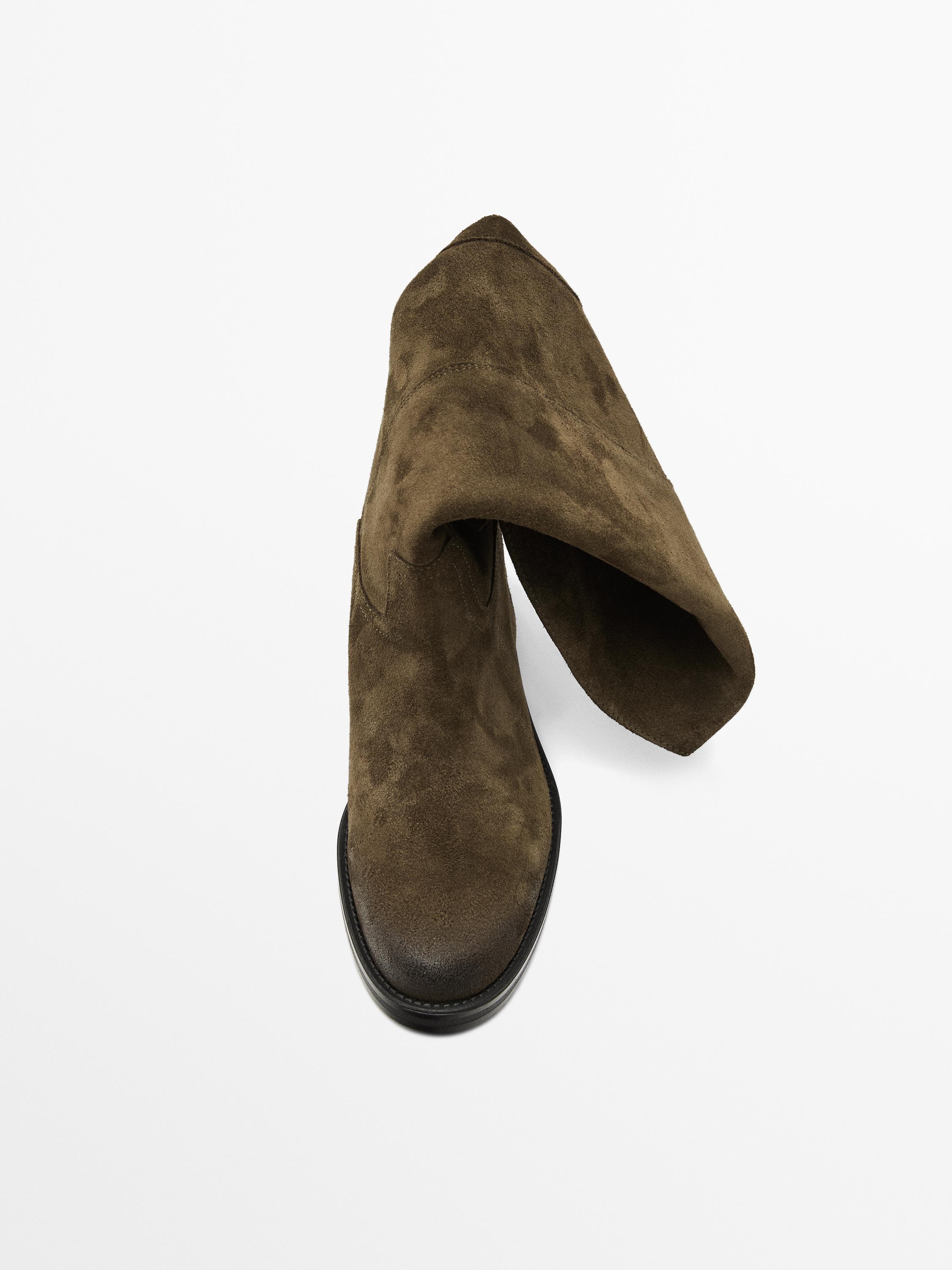 Bottes équestre en croûte de cuir huilées