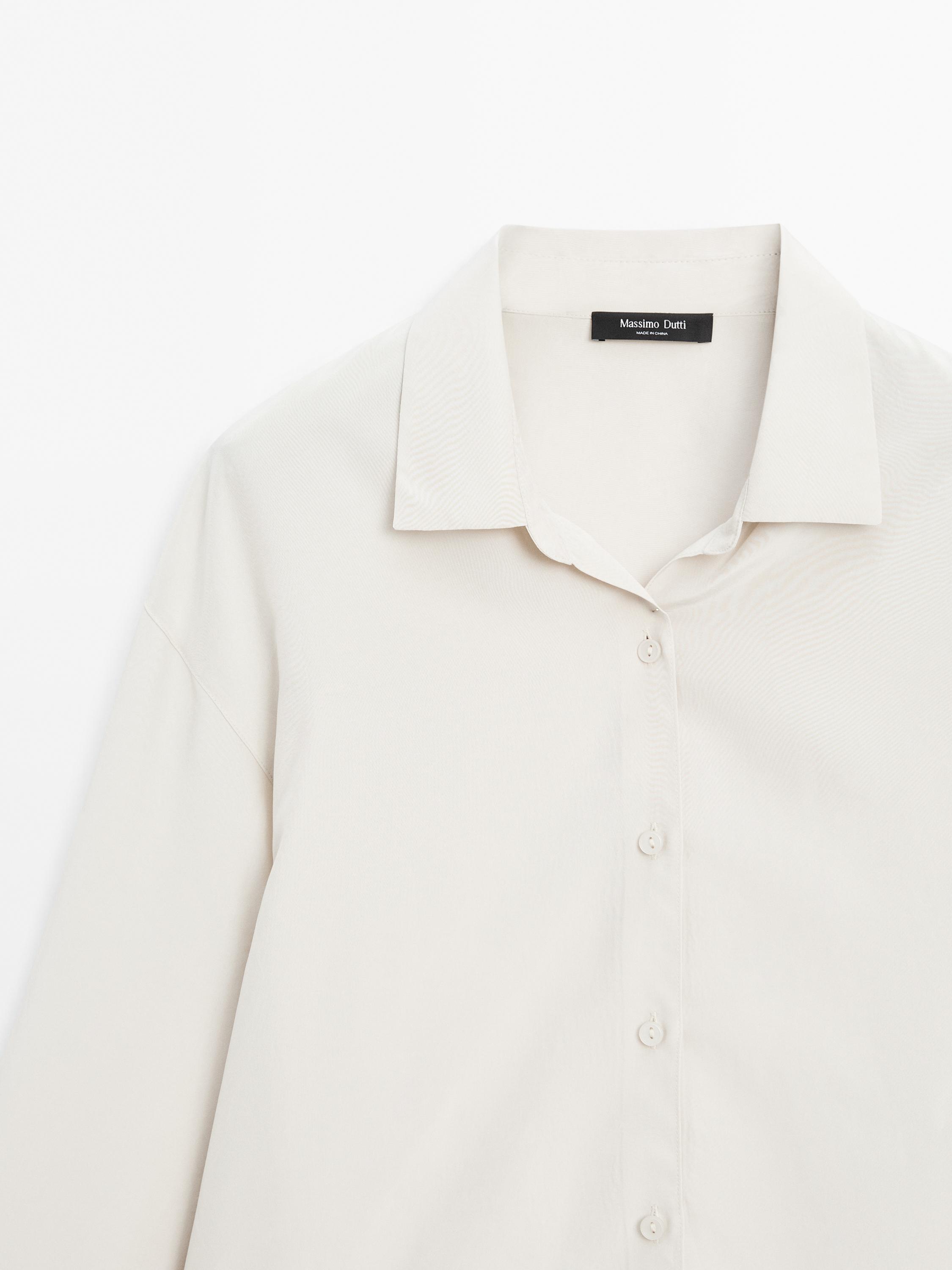 Flowing technical fabric shirt