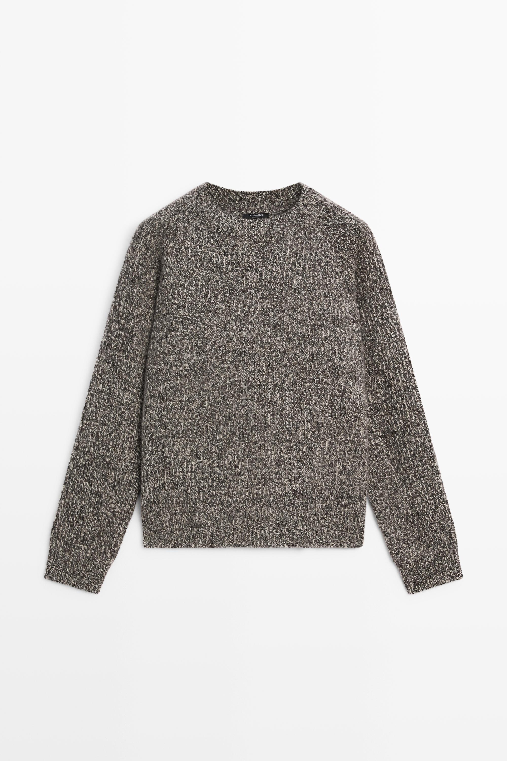 Pull en maille mouliné 100 % cachemire