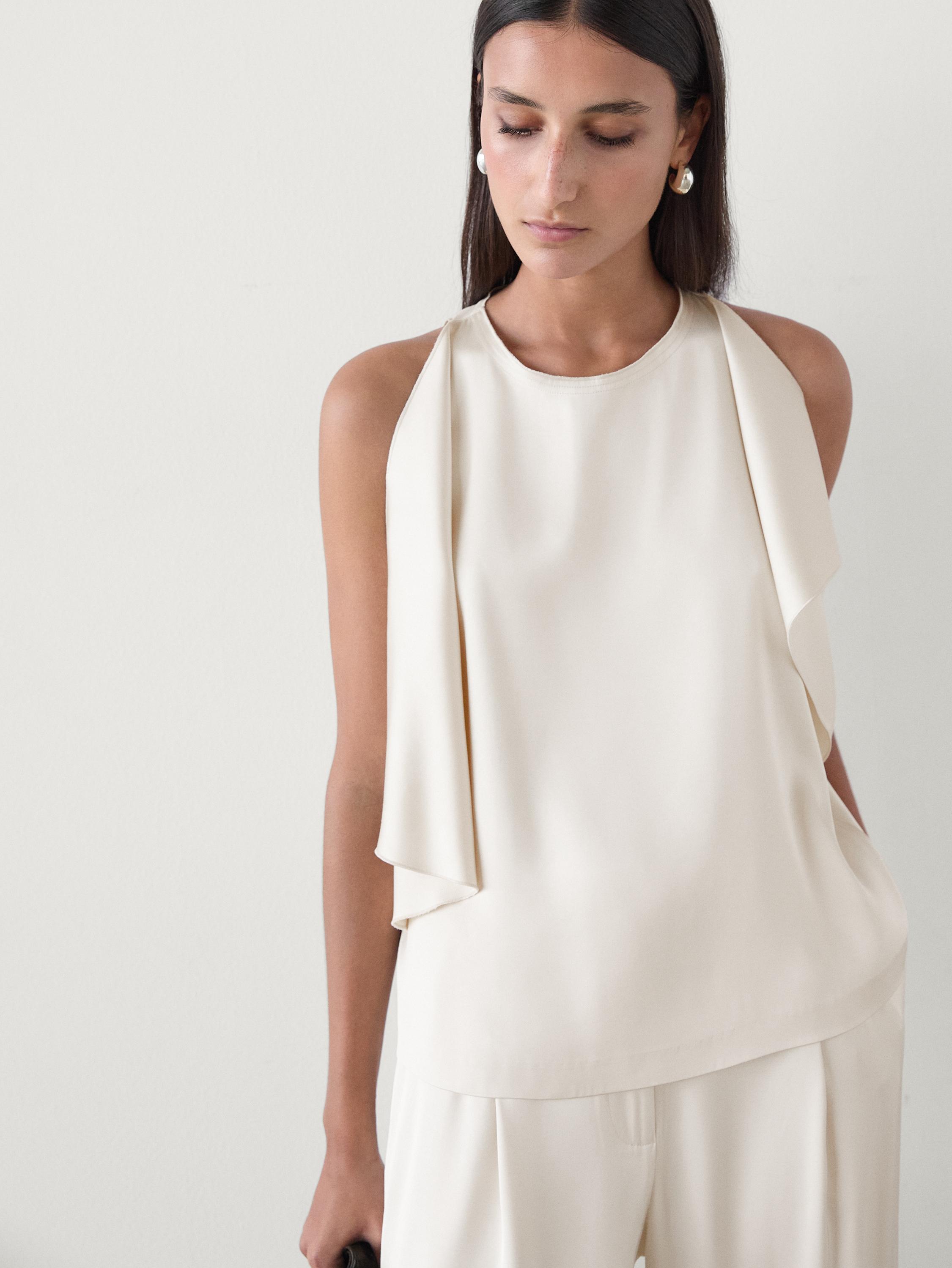 Satin halterneck top