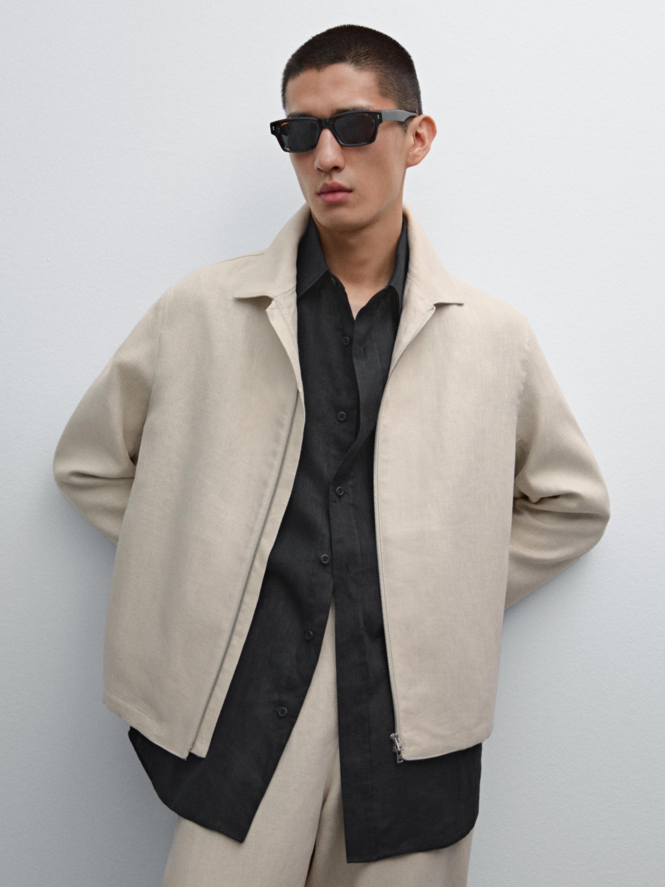 Blouson léger 100 % lin