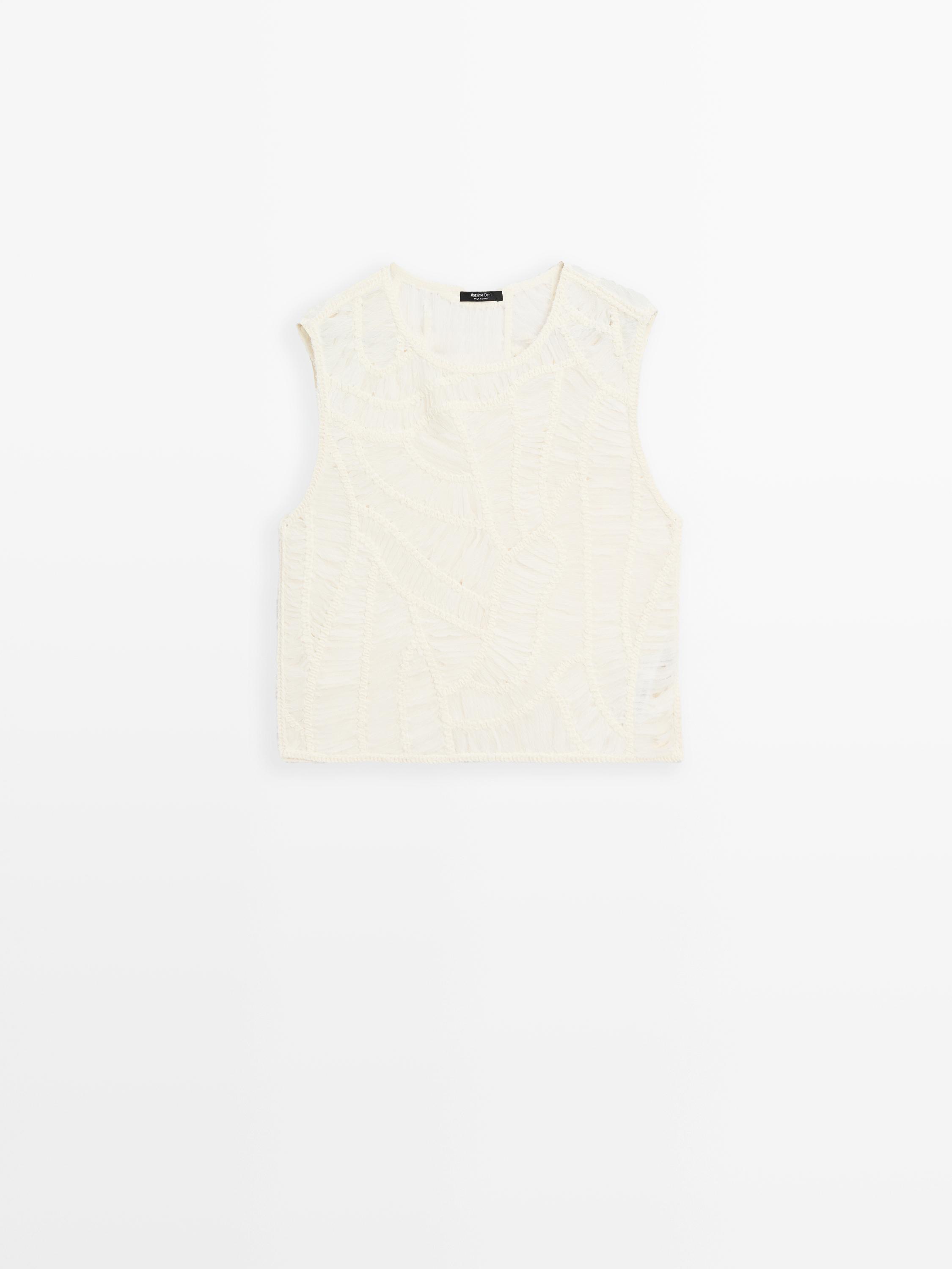 Openwork crochet top