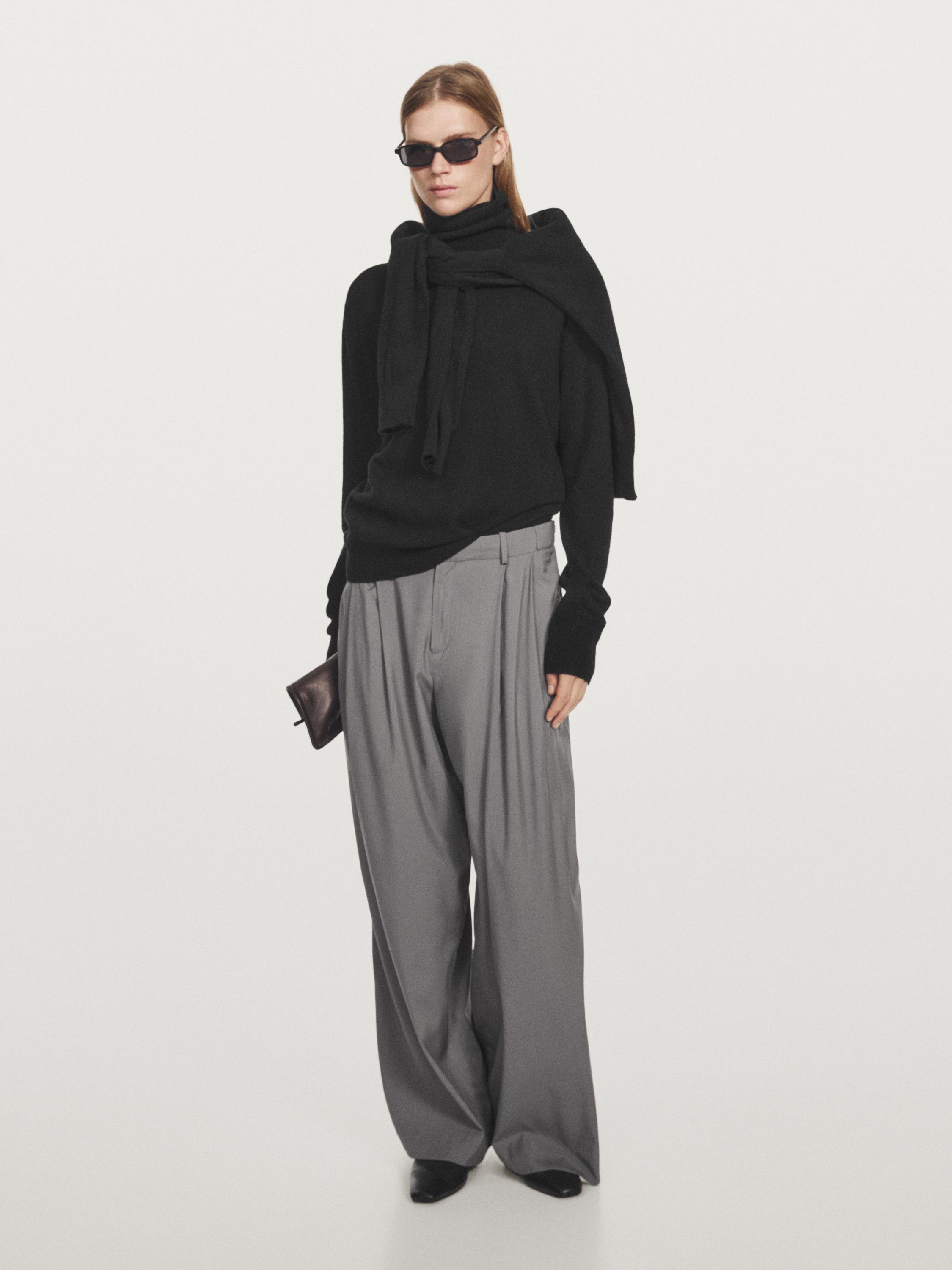 Wool blend high neck jumper