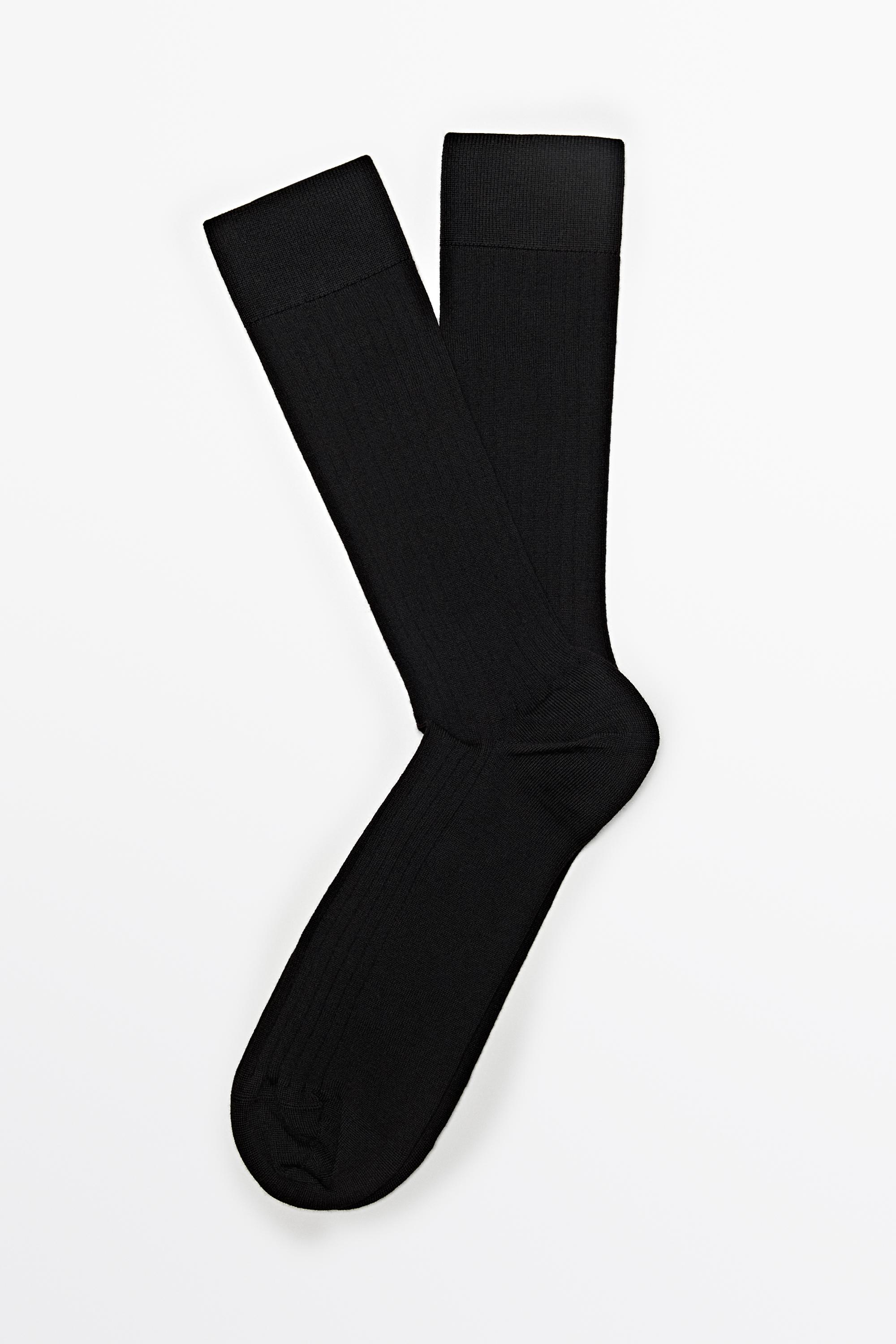 Chaussettes habillées côtelées