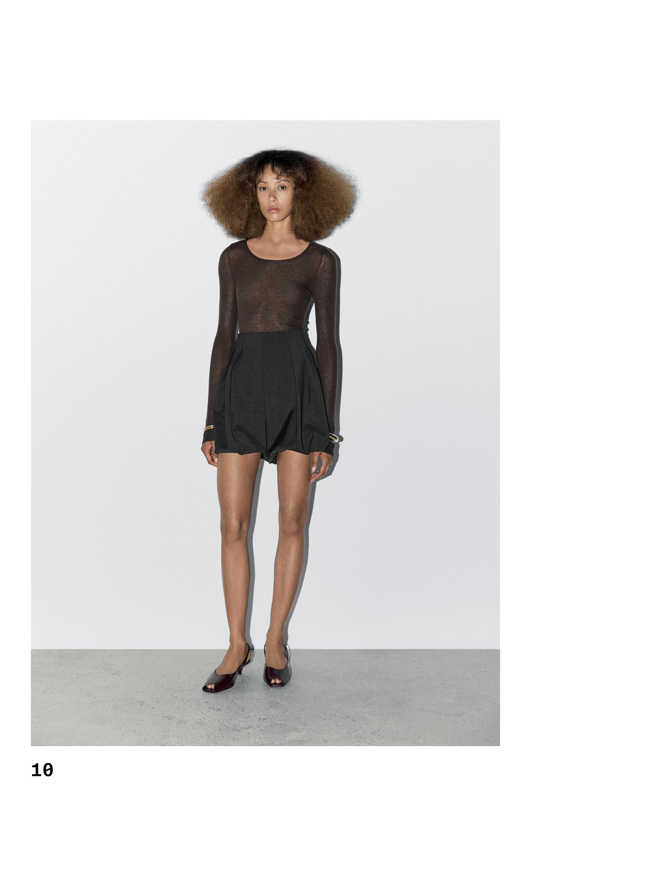 Semi-sheer 100% wool bodysuit - STUDIO